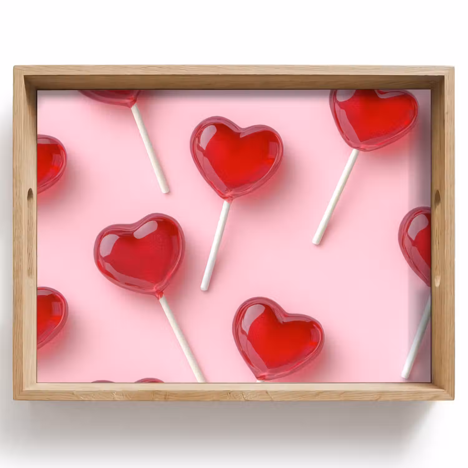 Lollies - Hartjes - Roze Dienblad Rechthoek middel -z3d_shopping