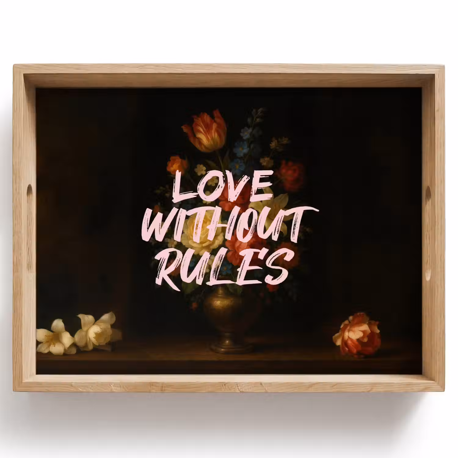 Liefde - Modern - Bloemen Dienblad Rechthoek middel -z3d_shopping