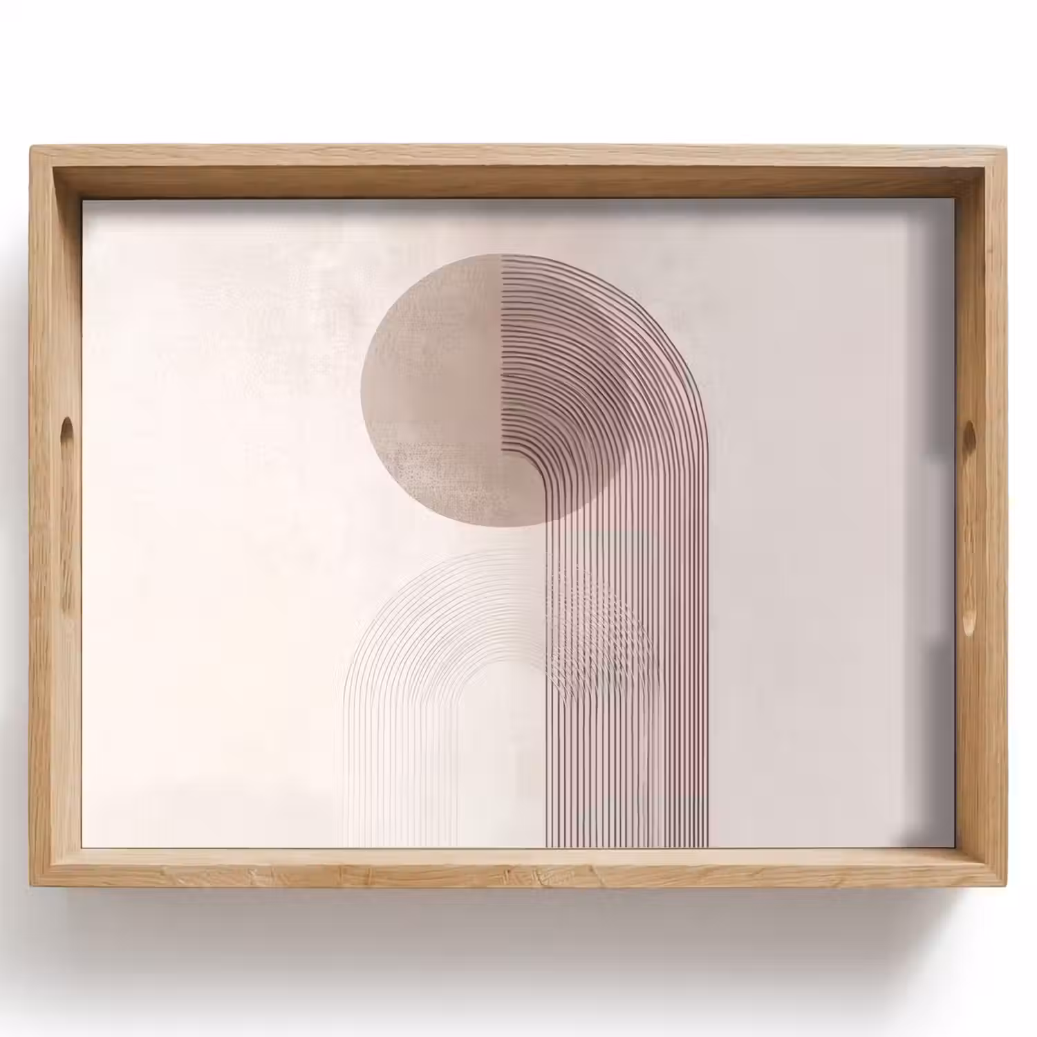 Minimalistisch - Cirkel - Lichtgrijs Dienblad Rechthoek middel -z3d_shopping