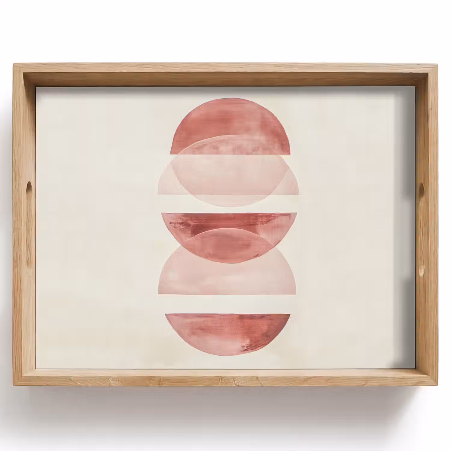 Minimalistisch - Cirkels - Roze Dienblad Rechthoek middel -z3d_shopping