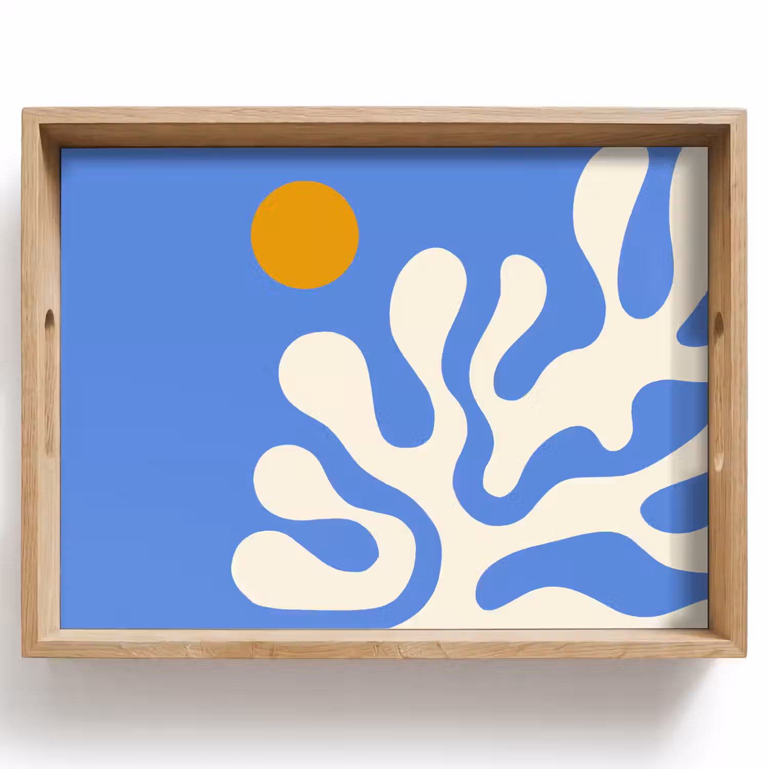 Minimalistisch - Organisch patroon - Blauw Dienblad Rechthoek middel -z3d_shopping