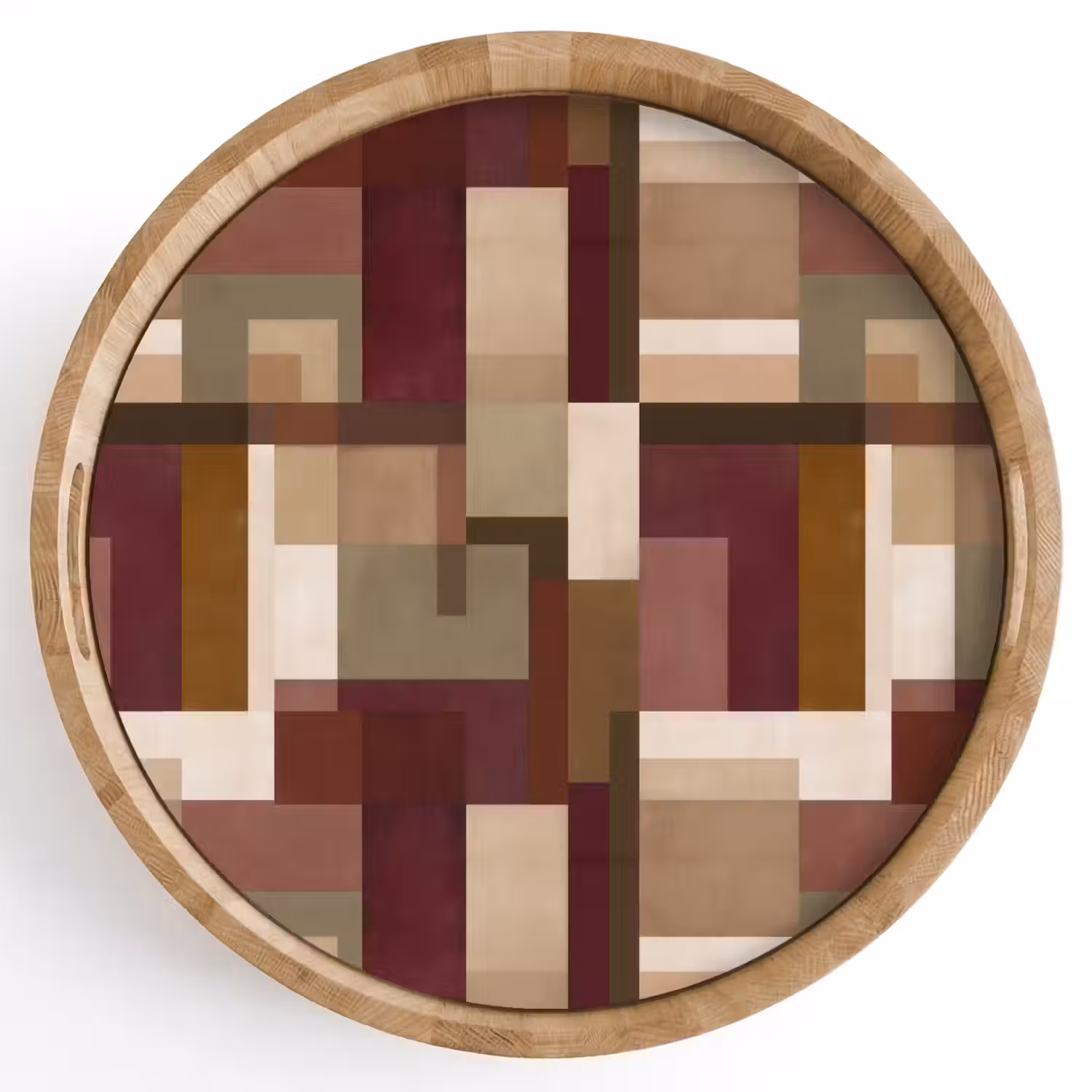 Modern - Geometrie - Kleurrijk Dienblad Rond middel 914 -z3d_shopping