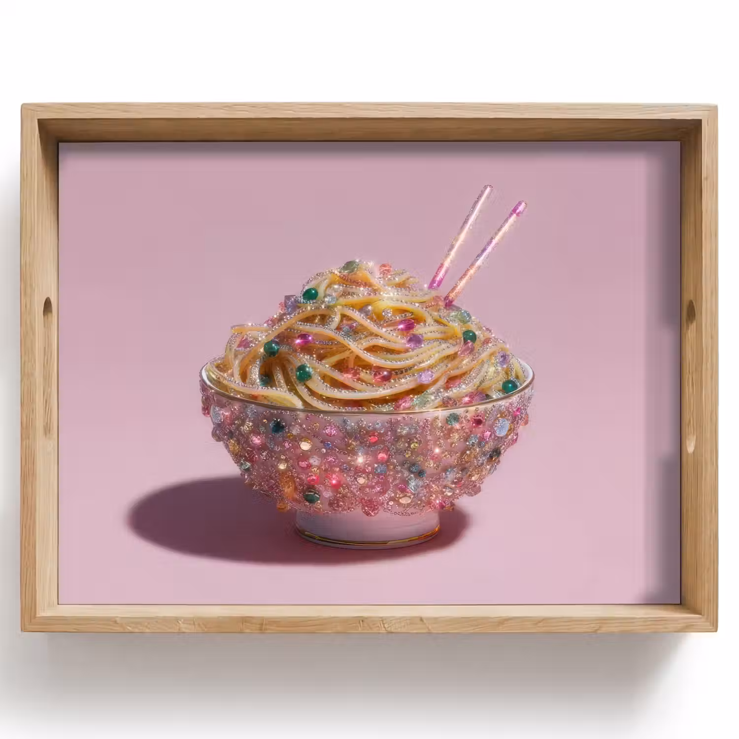 Noodles - Edelstenen - Stokjes - Roze Dienblad Rechthoek middel -z3d_shopping