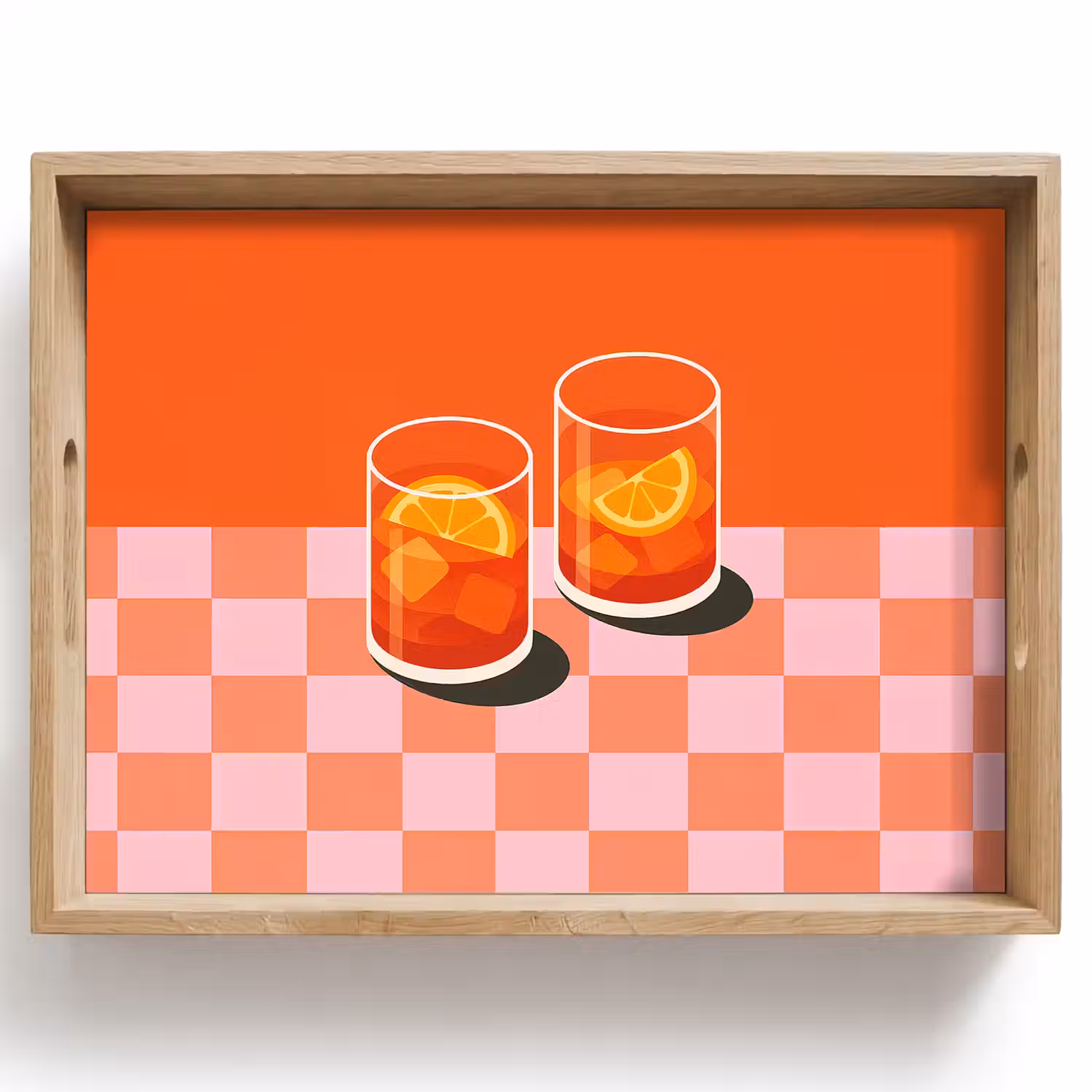 Sinaasappel - Glazen - Oranje Dienblad Rechthoek middel -z3d_shopping