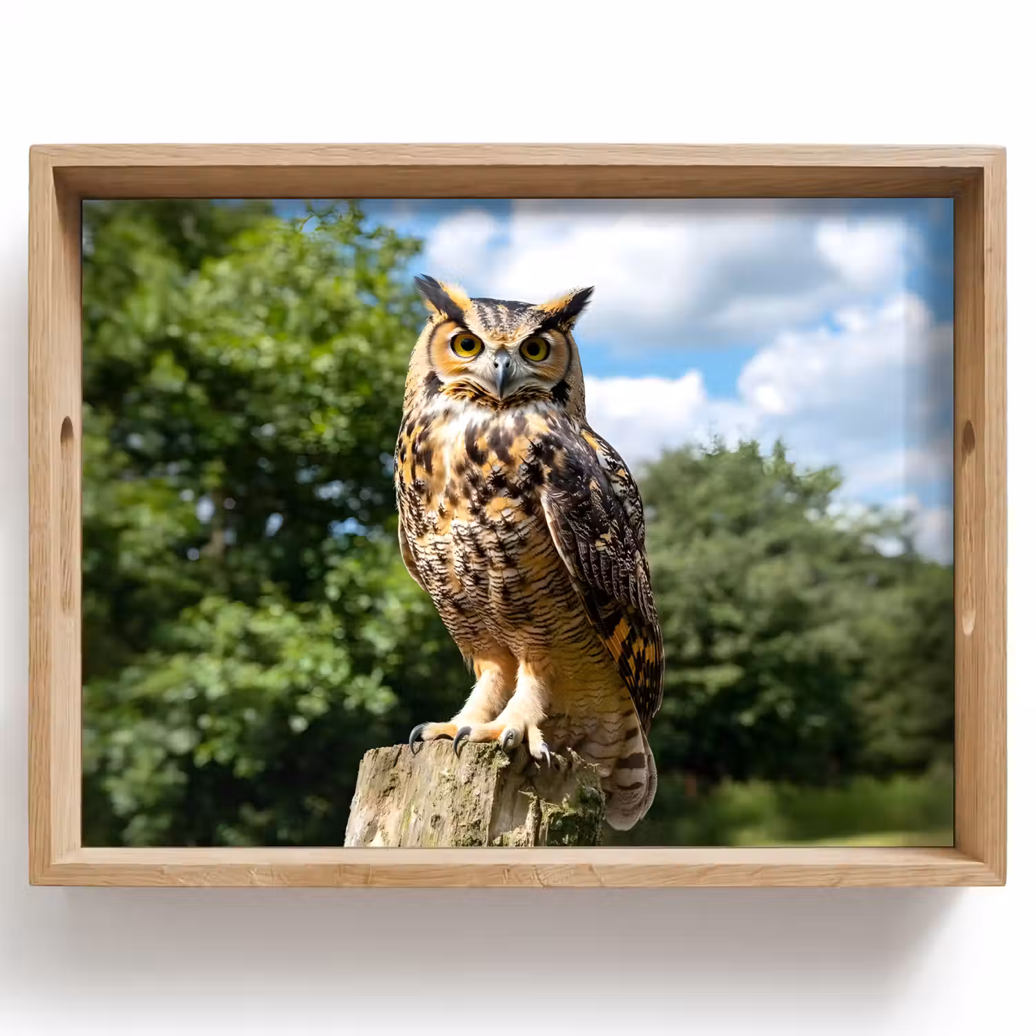 Uil - Boomstronk - Bos - Lucht Dienblad Rechthoek middel -z3d_shopping