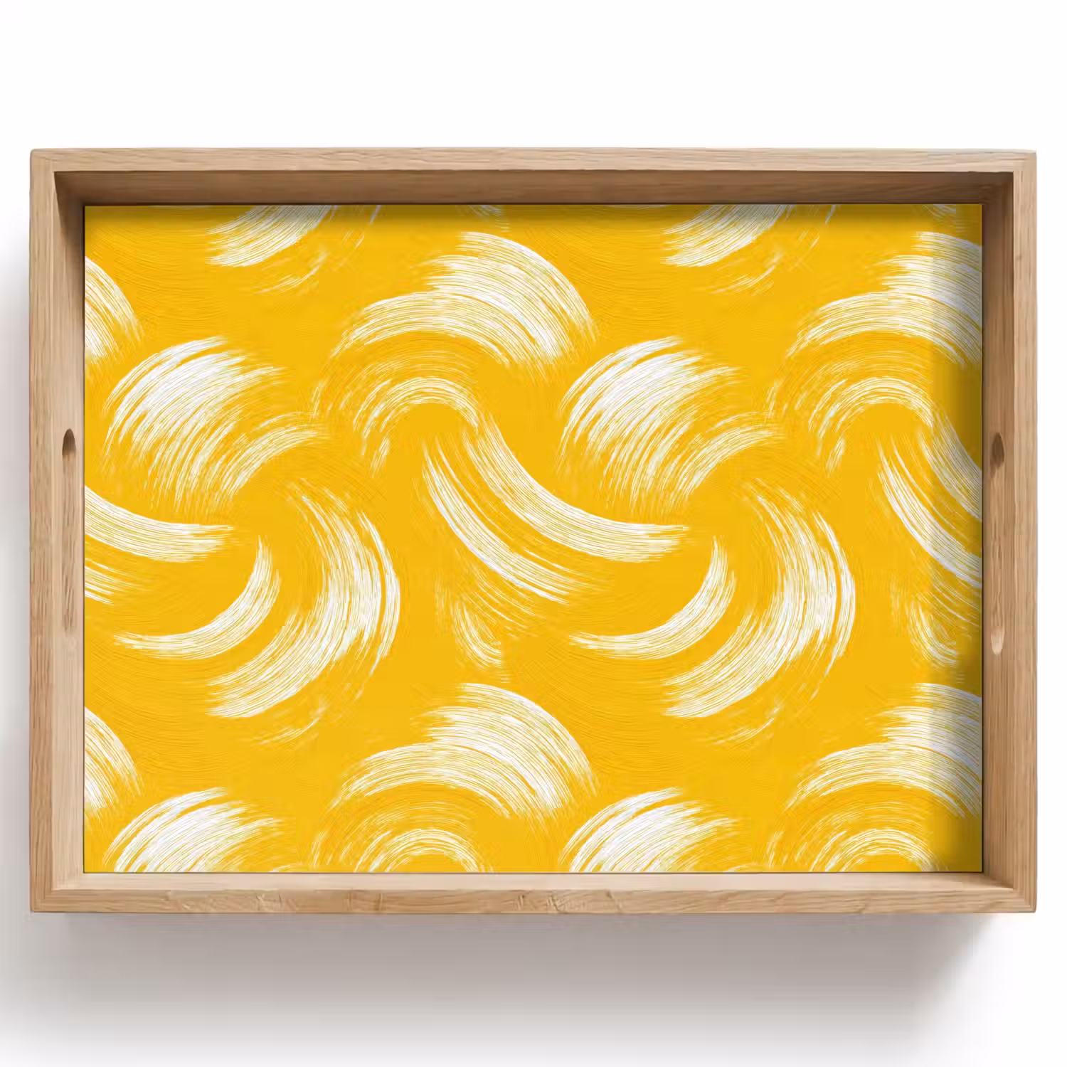 Verfstreken - Abstract - Dynamisch - Geel Dienblad Rechthoek middel 911 -z3d_shopping