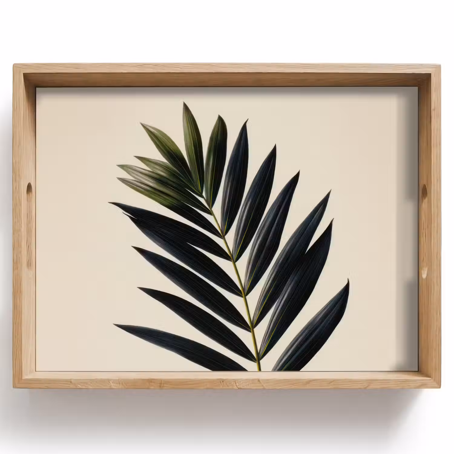Palmblad - Donkere bladen - Subtiel Dienblad Rechthoek middel -z3d_shopping