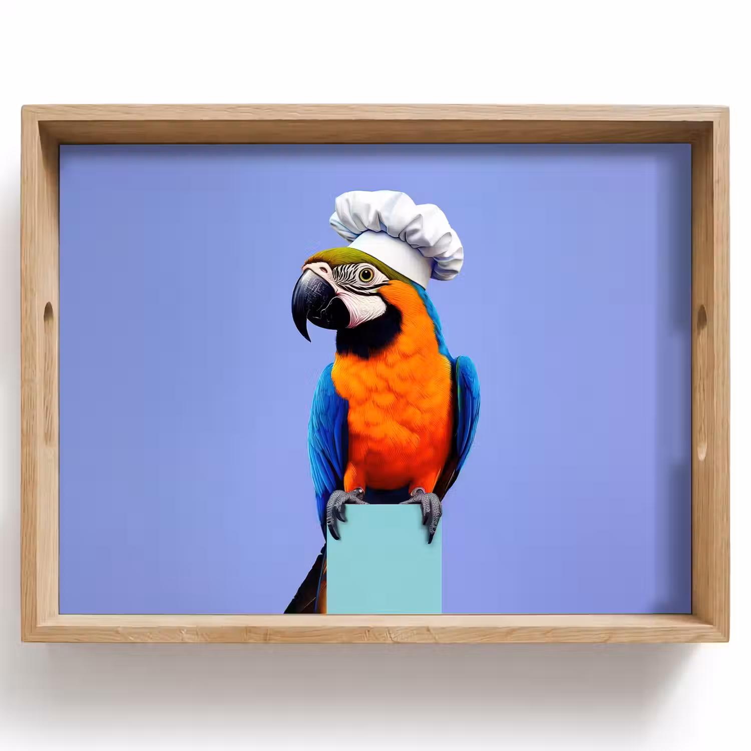 Papegaai - Koksmuts - Vogel - Leuk Dienblad Rechthoek middel -z3d_shopping