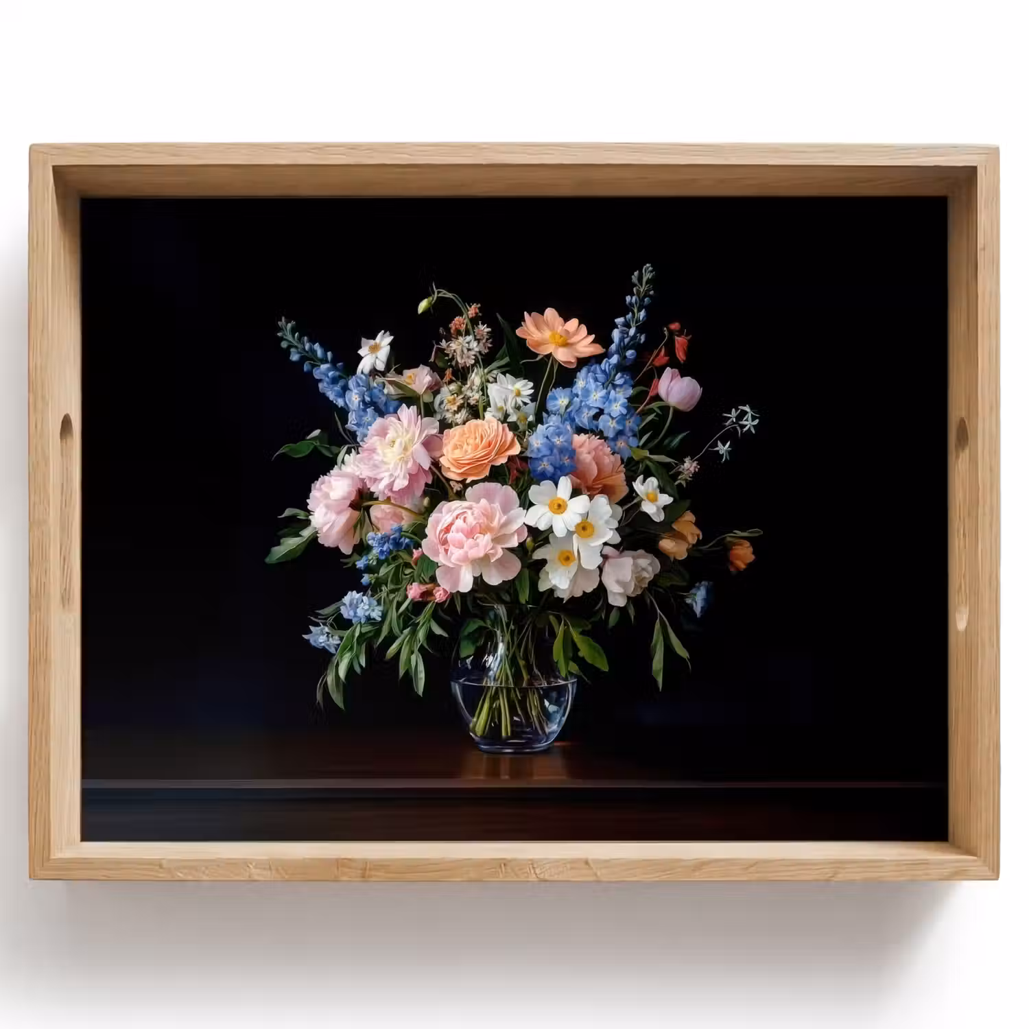 Pastel - Bloemen - Glazen - Vaas Dienblad Rechthoek middel -z3d_shopping