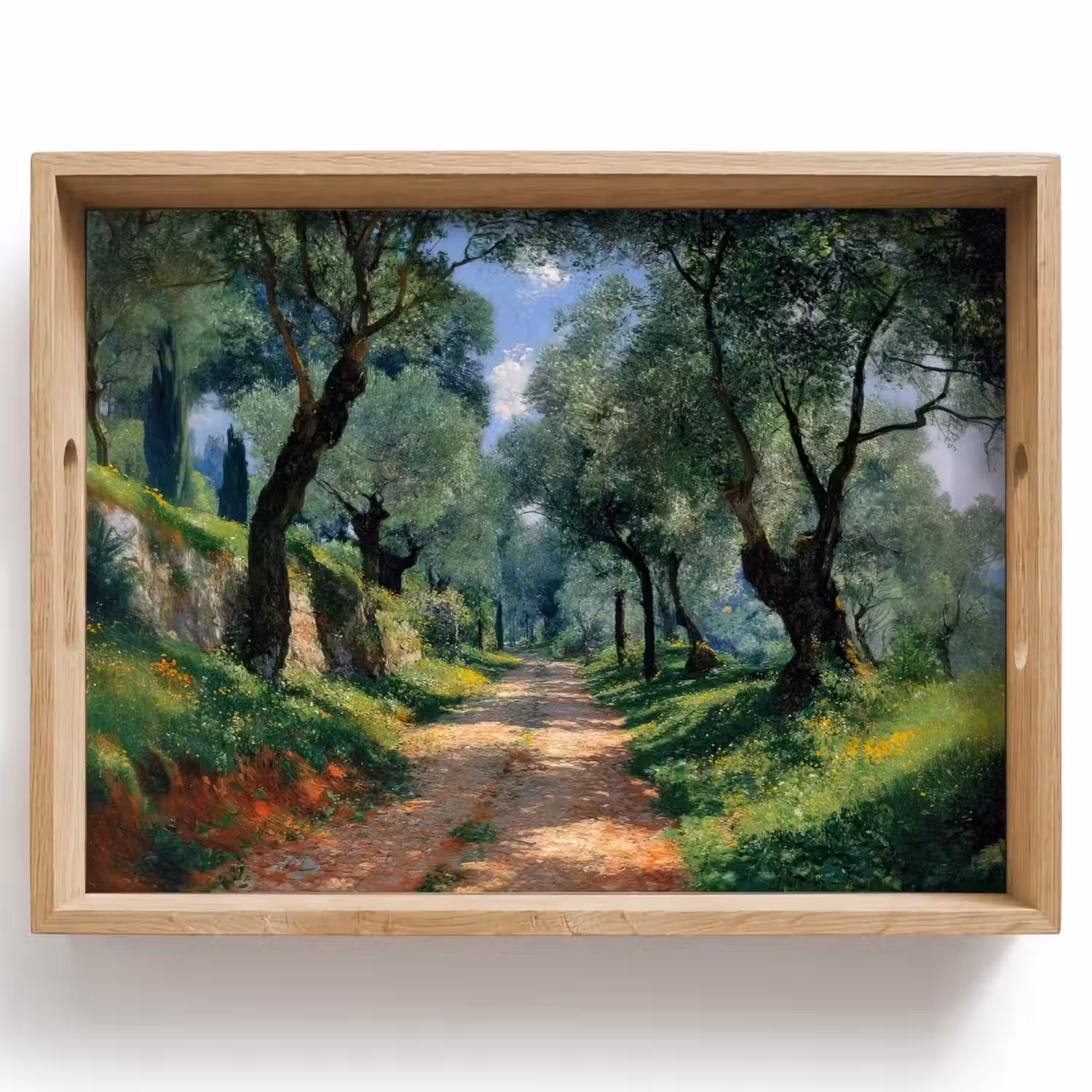 Pad - Bomen - Schaduw - Dienblad Rechthoek middel -z3d_shopping