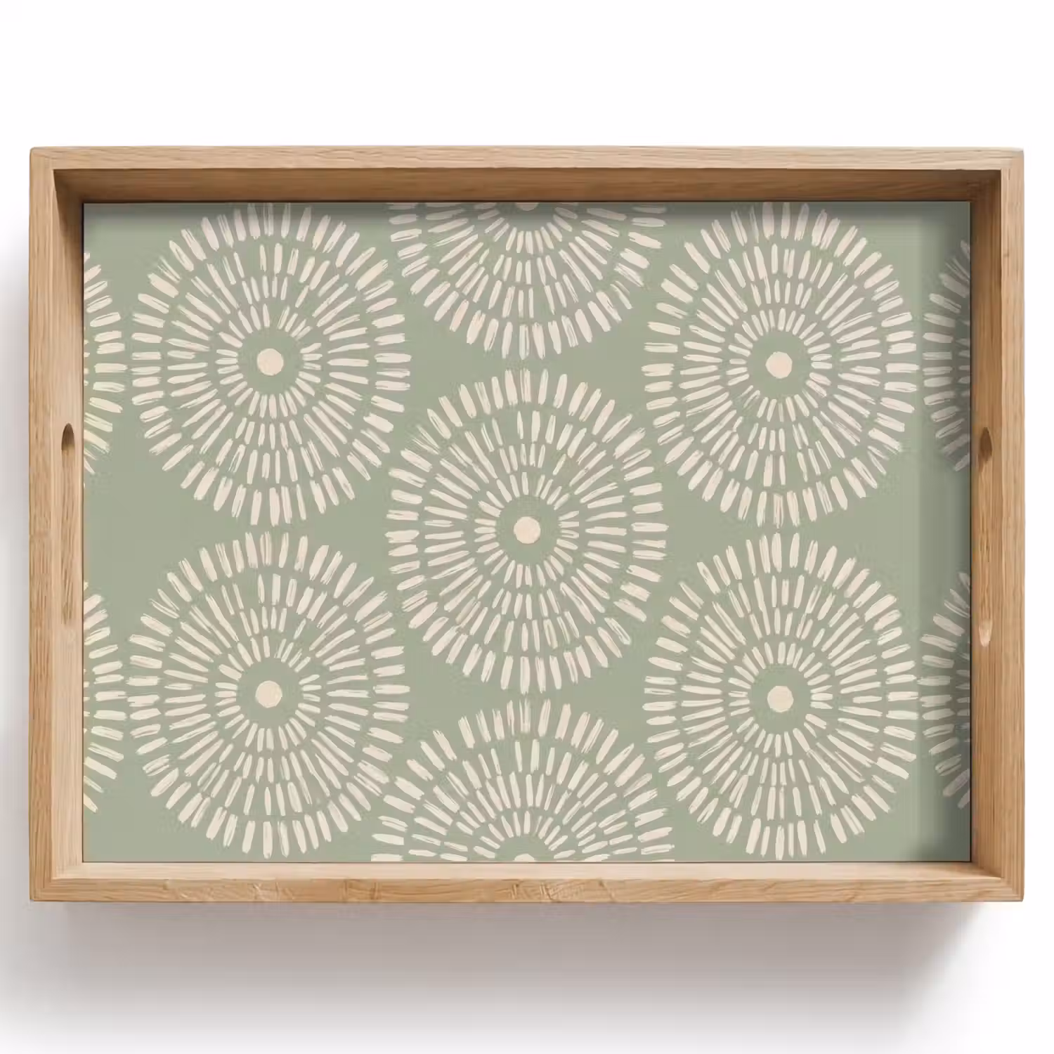 Patroon - Cirkels - Abstract - Modern - Groen Dienblad Rechthoek middel -z3d_shopping