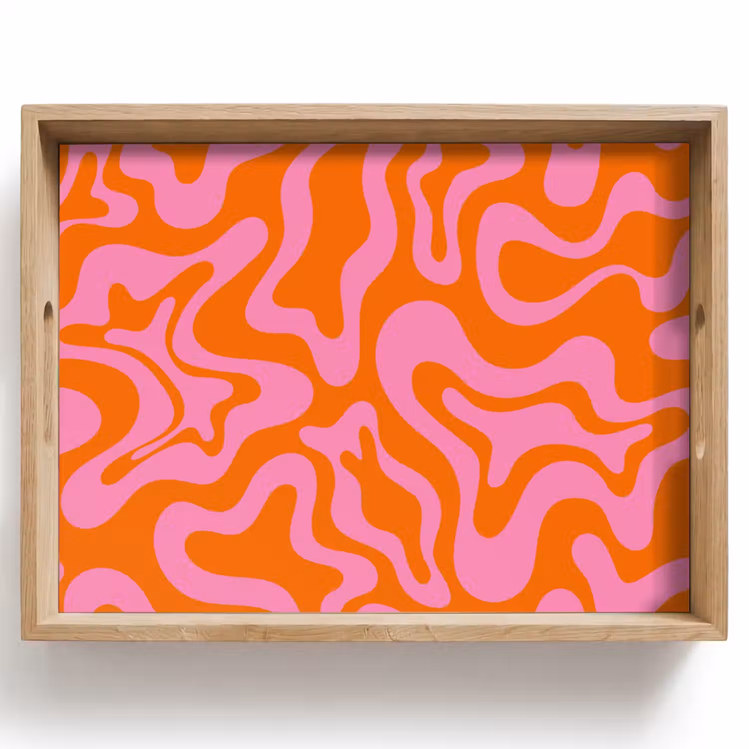 Patroon - Roze - Oranje - Abstract - Modern Dienblad Rechthoek middel -z3d_shopping