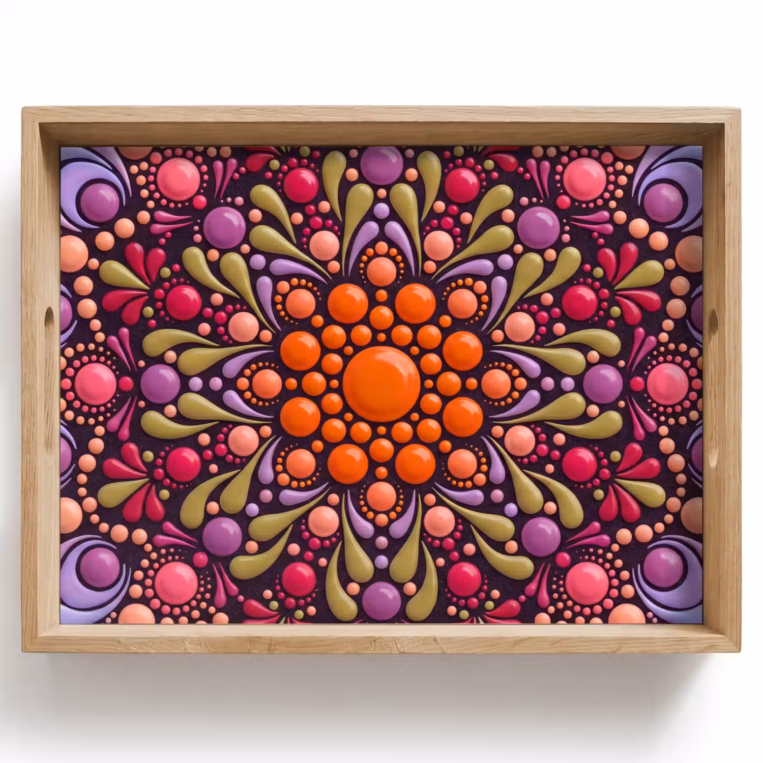 Patroon - Stippen - Abstract - Modern - Kleurrijk Dienblad Rechthoek middel -z3d_shopping