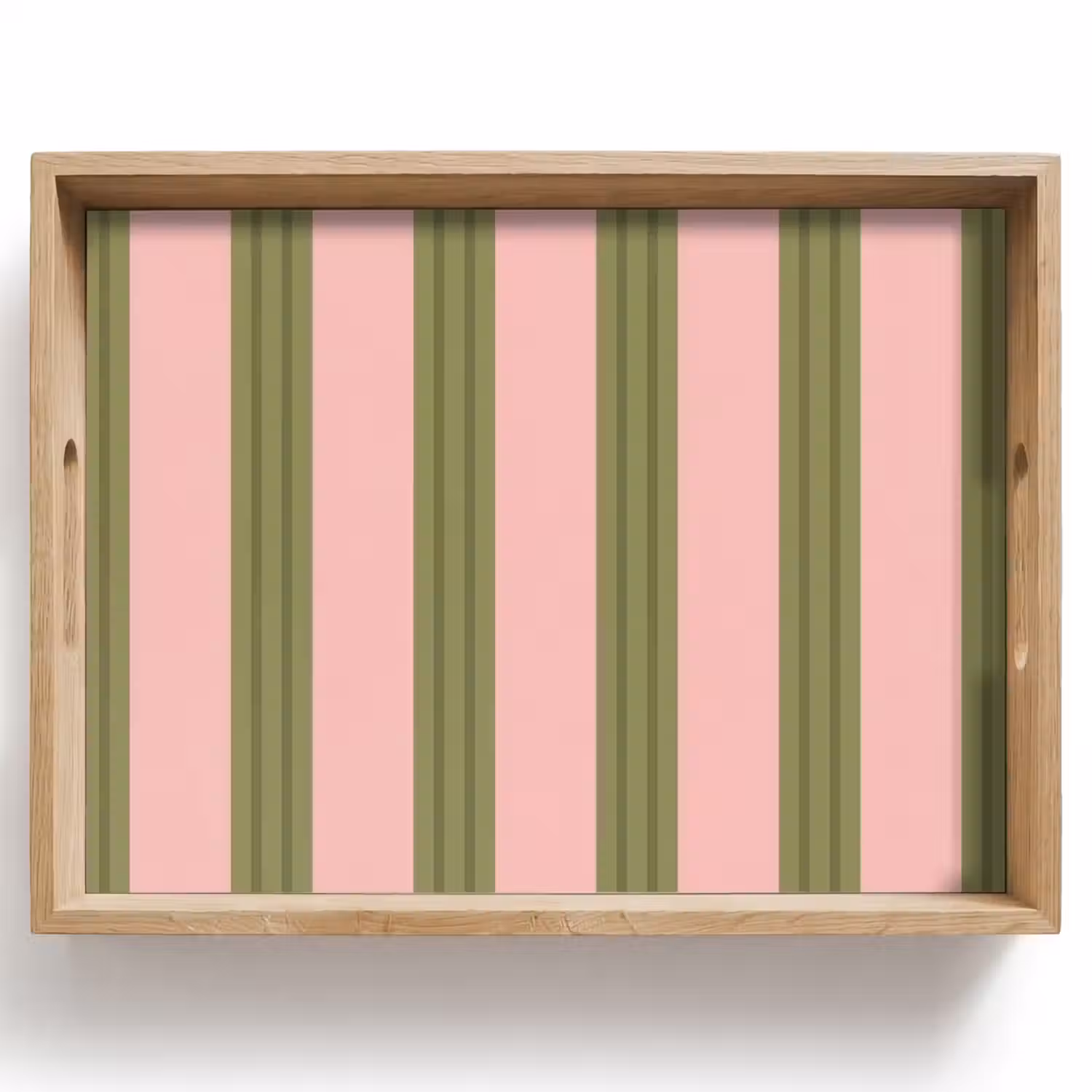 Patroon - Strepen - Abstract - Roze - Groen Dienblad Rechthoek middel -z3d_shopping