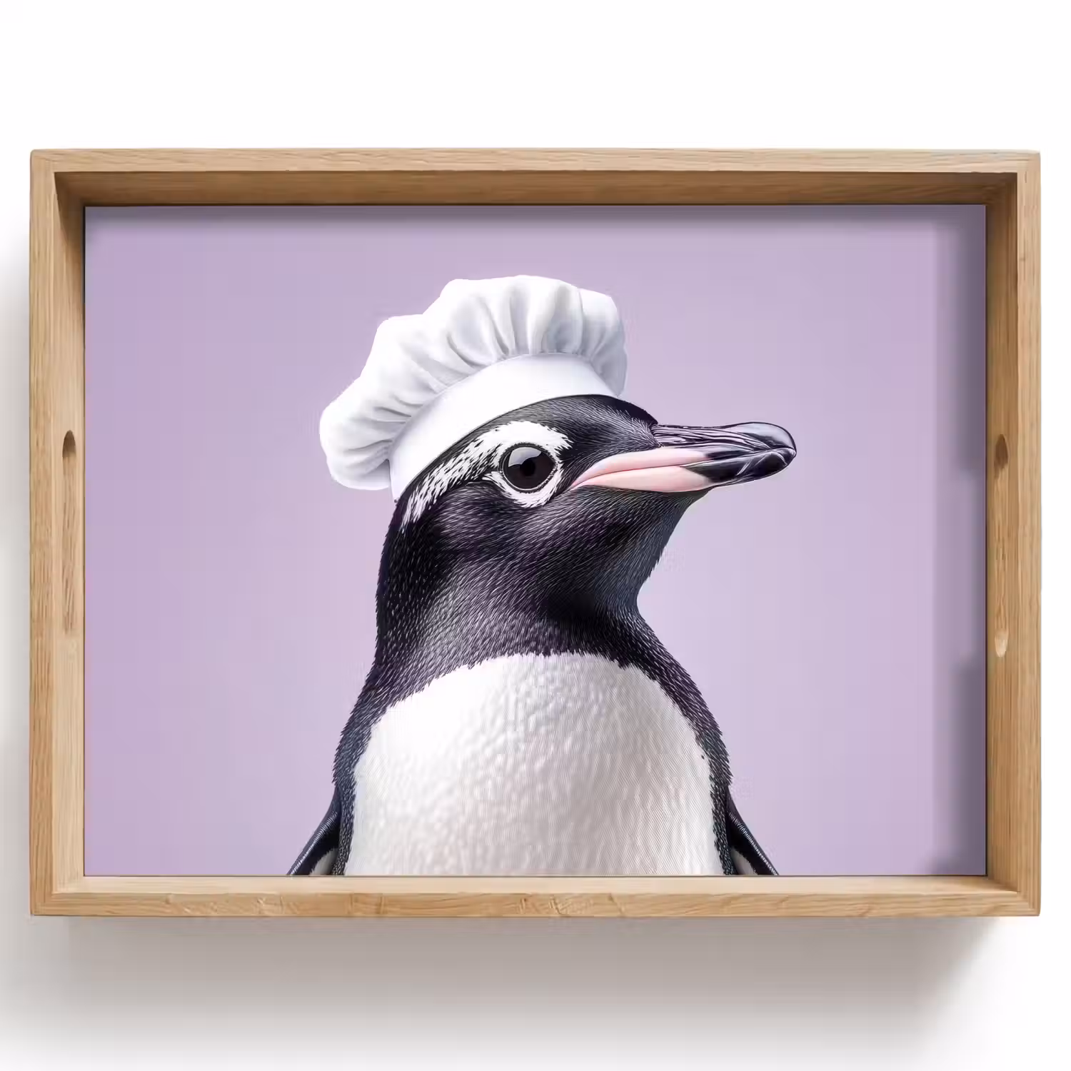 Pinguïn - Koksmuts - Lief - Paars Dienblad Rechthoek middel -z3d_shopping