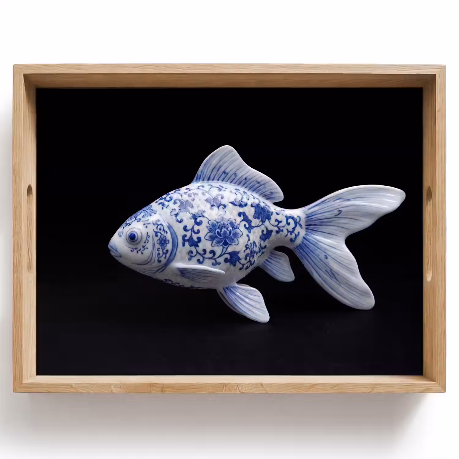 Porselein - Goudvis - Delfts - Blauw Dienblad Rechthoek middel -z3d_shopping