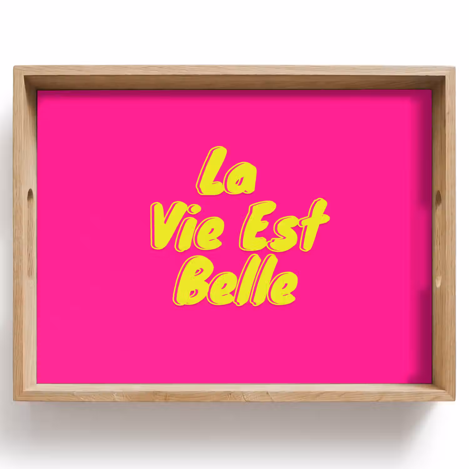 Quote - Retro - Roze Dienblad Rechthoek middel -z3d_shopping