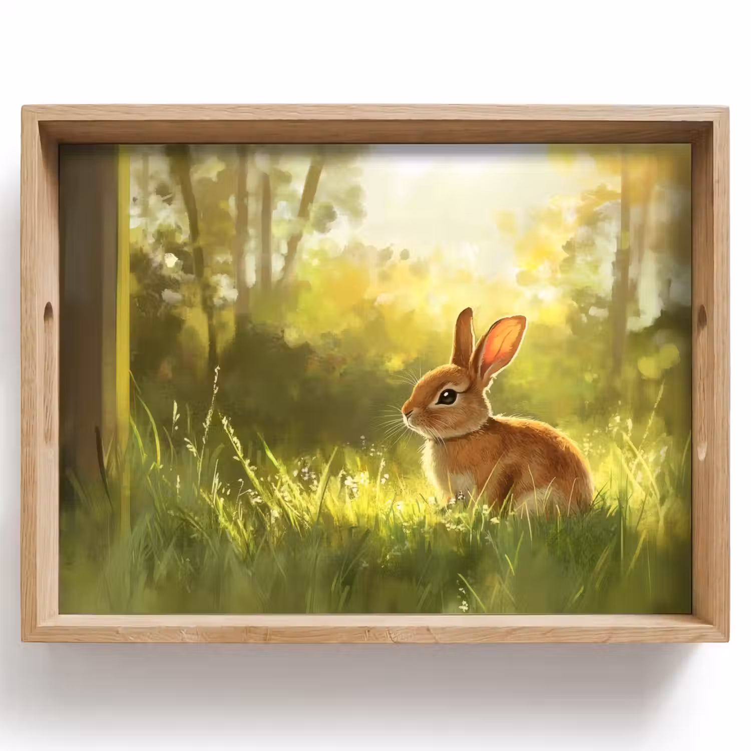 Konijn - Zonlicht - Bos Dienblad Rechthoek middel -z3d_shopping