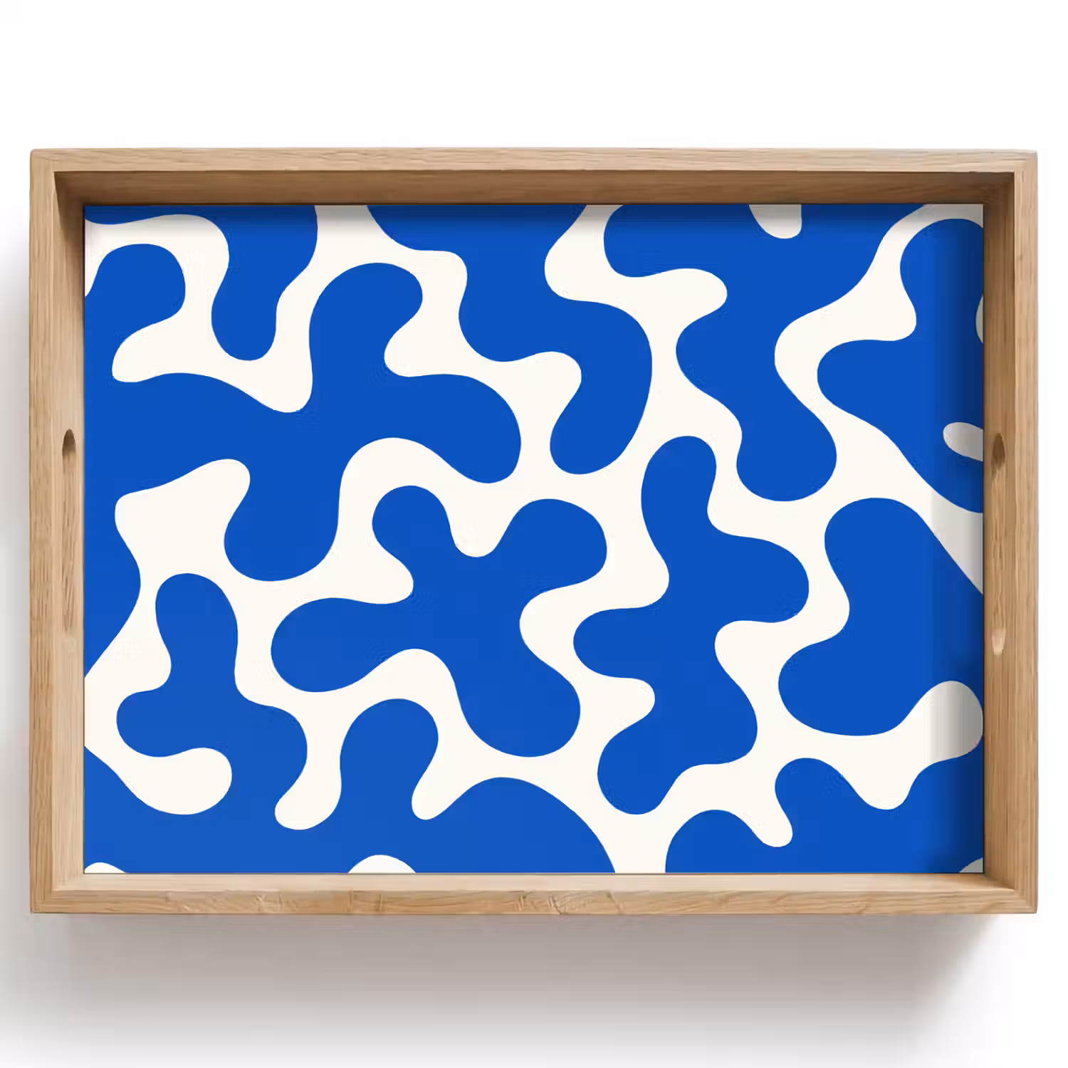 Vormen - Abstract - Blauw - Golven Dienblad Rechthoek middel -z3d_shopping