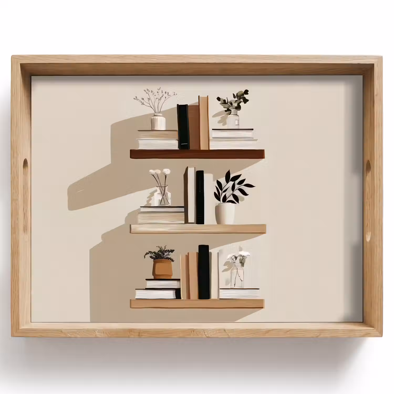 Plankjes - Boeken - Vaasjes - Planten Dienblad Rechthoek middel -z3d_shopping