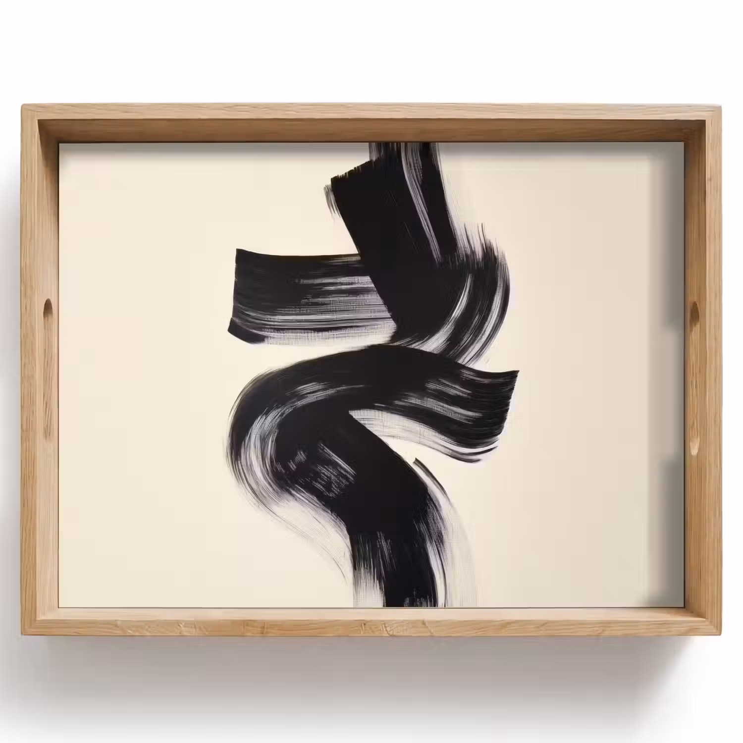 Strepen - Zwart - Abstract Dienblad Rechthoek middel -z3d_shopping
