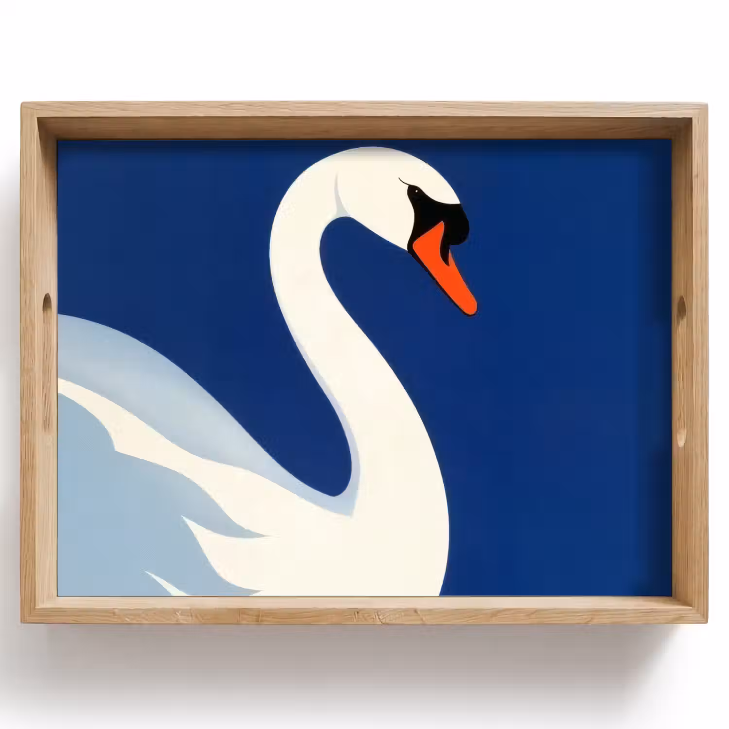 Zwaan - Wit - Snavel - Illustratie Dienblad Rechthoek middel -z3d_shopping