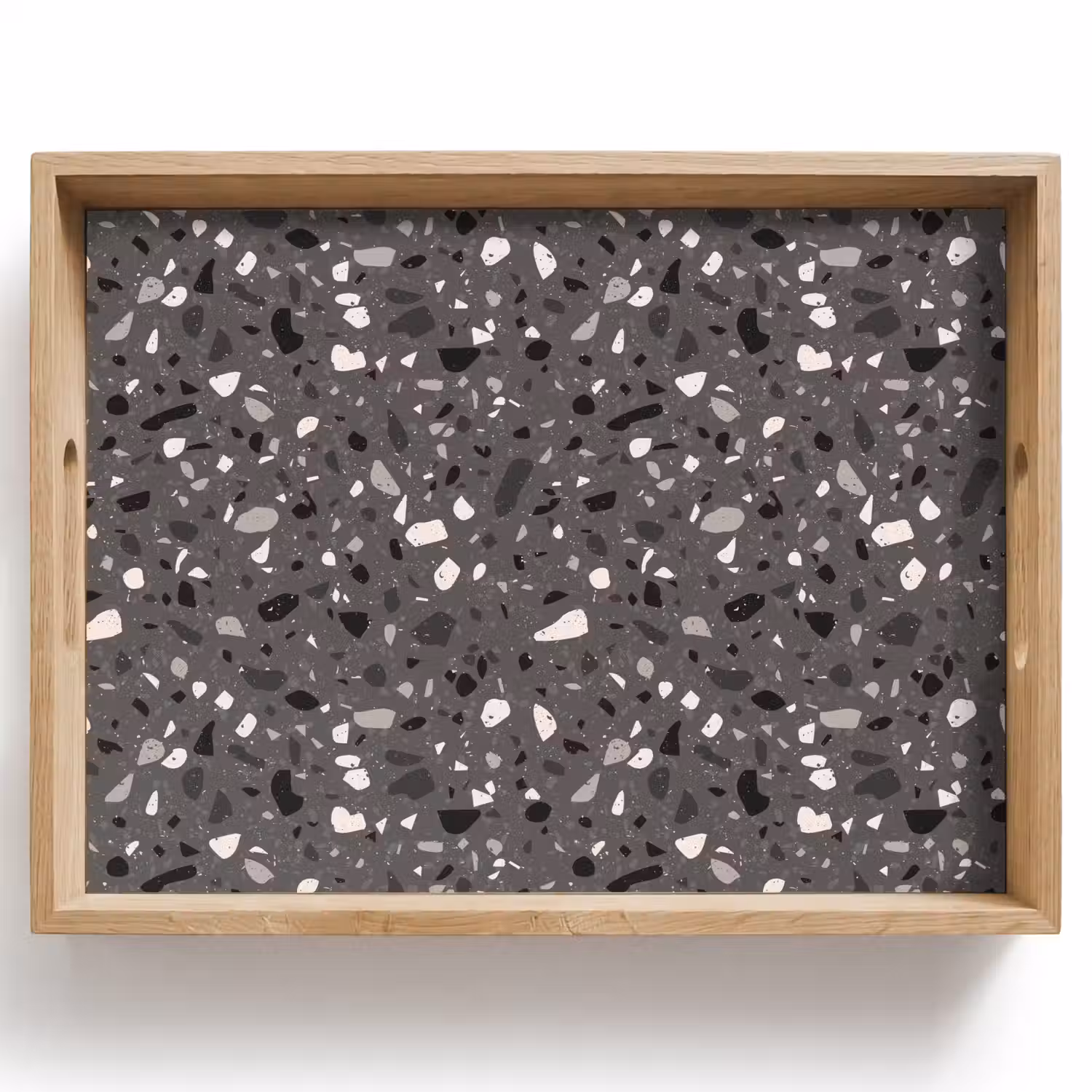 Terrazzo - Patroon - Grijs Dienblad Rechthoek middel 911 -z3d_shopping