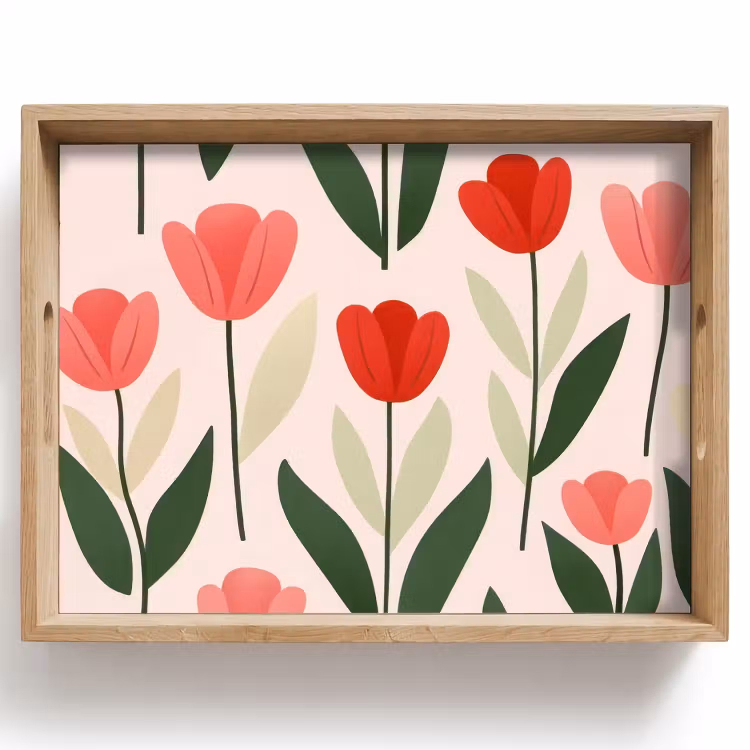 Tulpen - Modern - Roze Dienblad Rechthoek middel -z3d_shopping