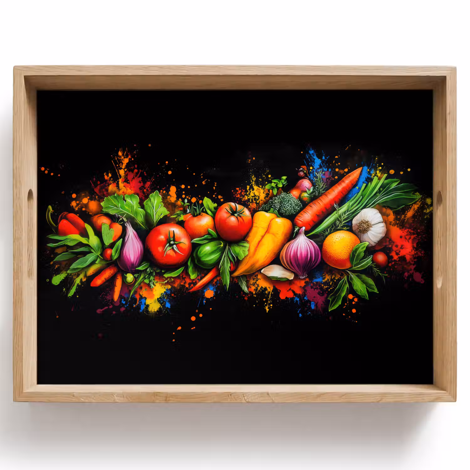 Groente - Eten - Kruiden - Graffiti - Koken Dienblad Rechthoek middel -z3d_shopping