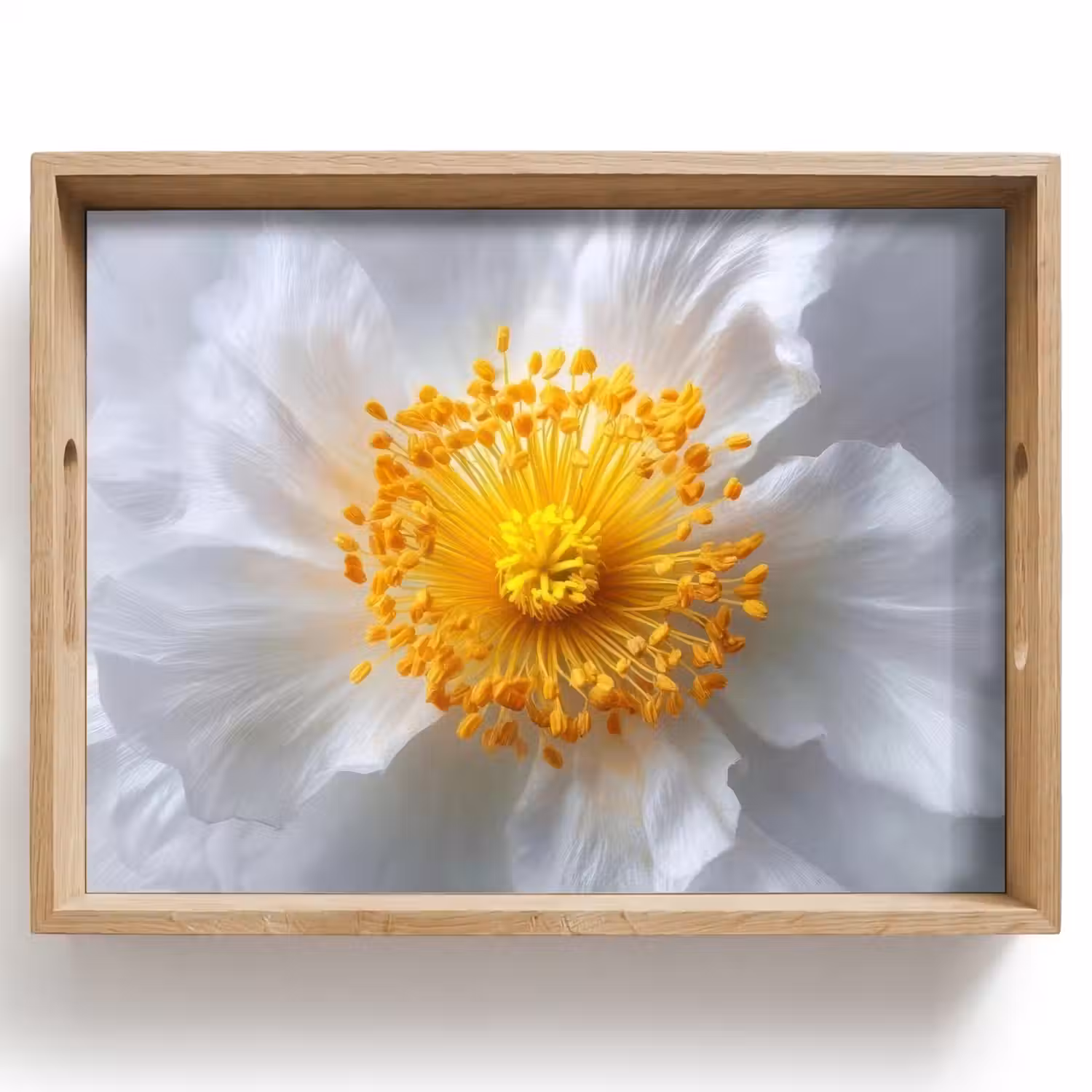 Wit - Bloem - Elegant Dienblad Rechthoek middel -z3d_shopping