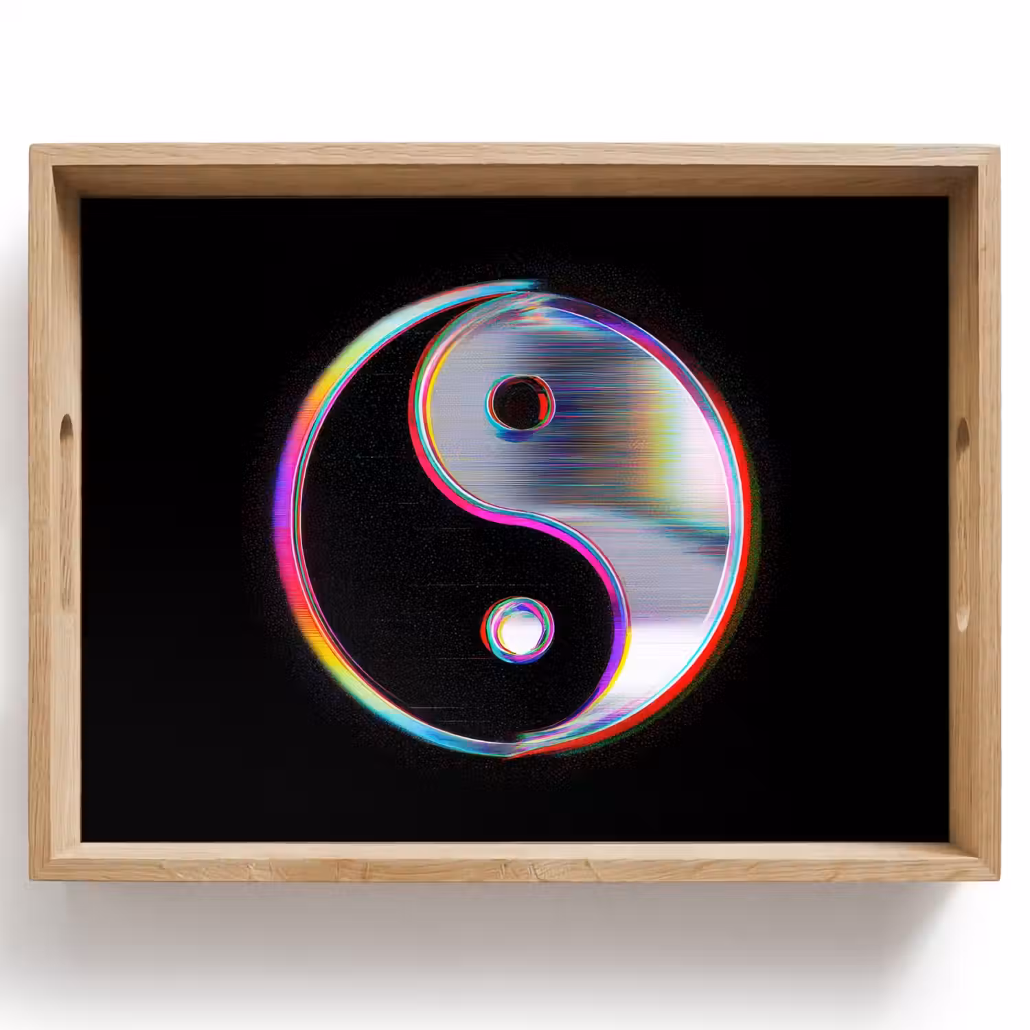 Yin-Yang - Cirkel - Regenboog Dienblad Rechthoek middel -z3d_shopping