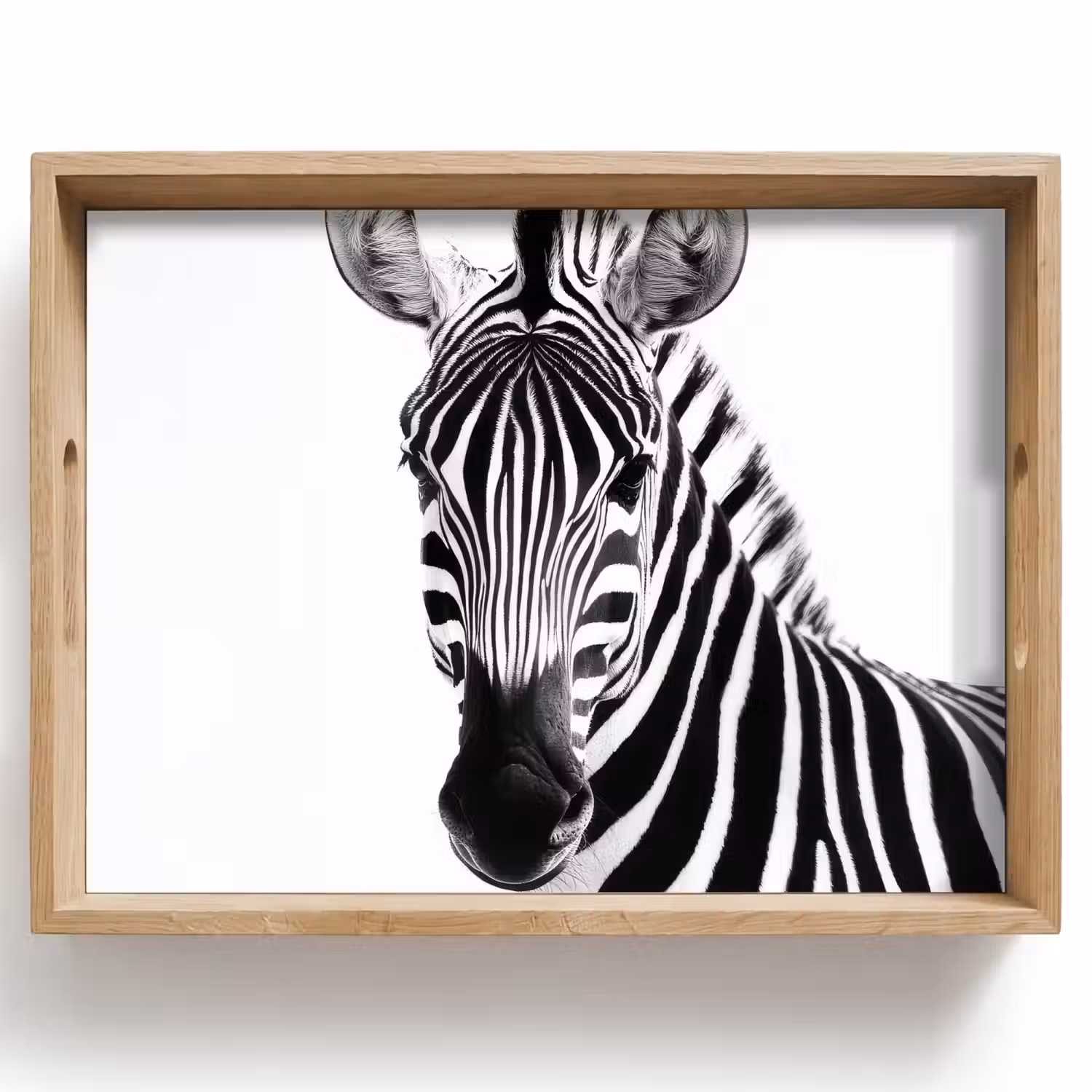 Zebra - Close-up - Zwart - Strepen Dienblad Rechthoek middel -z3d_shopping