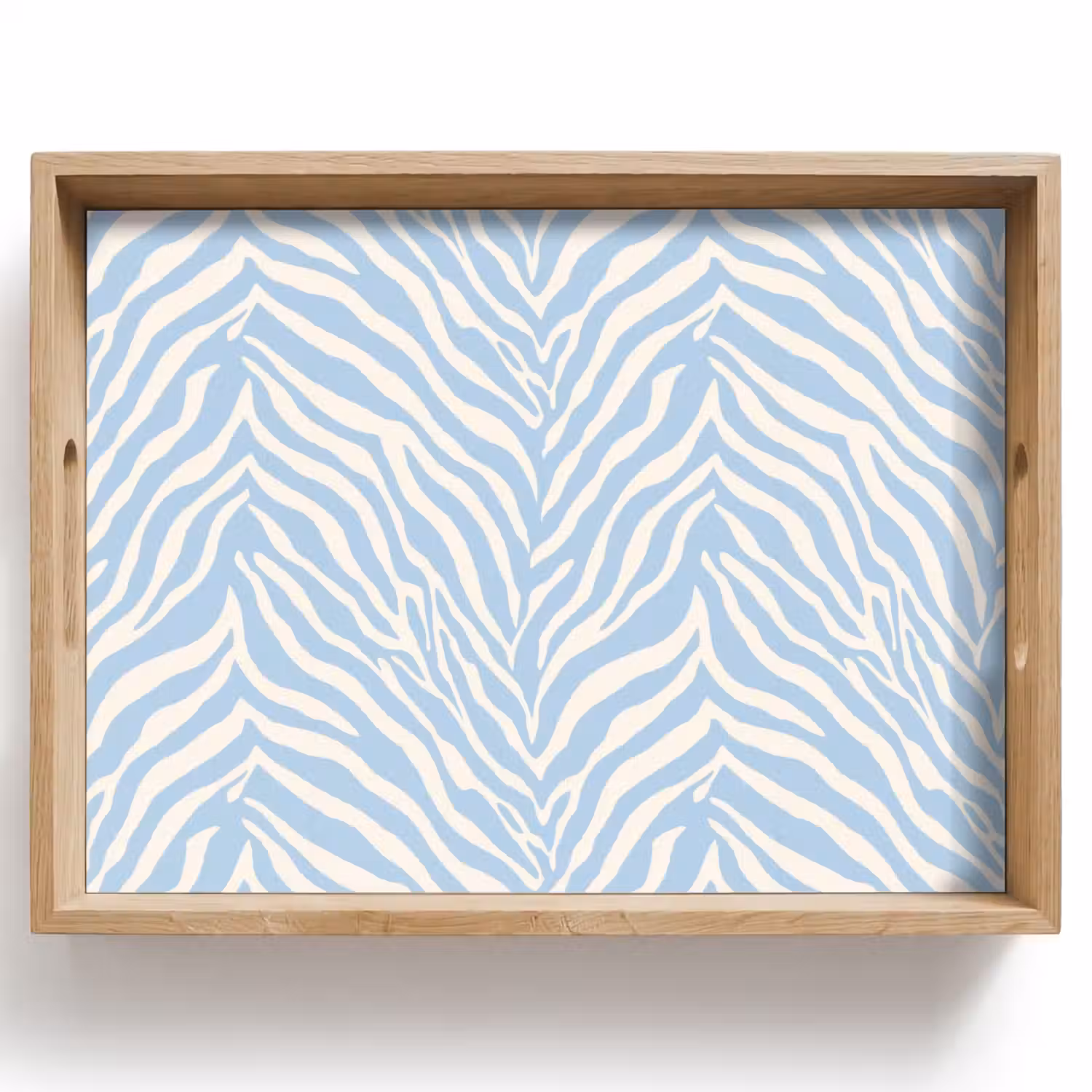 Zebra - Motief - Blauw - Wit Dienblad Rechthoek middel 911 -z3d_shopping