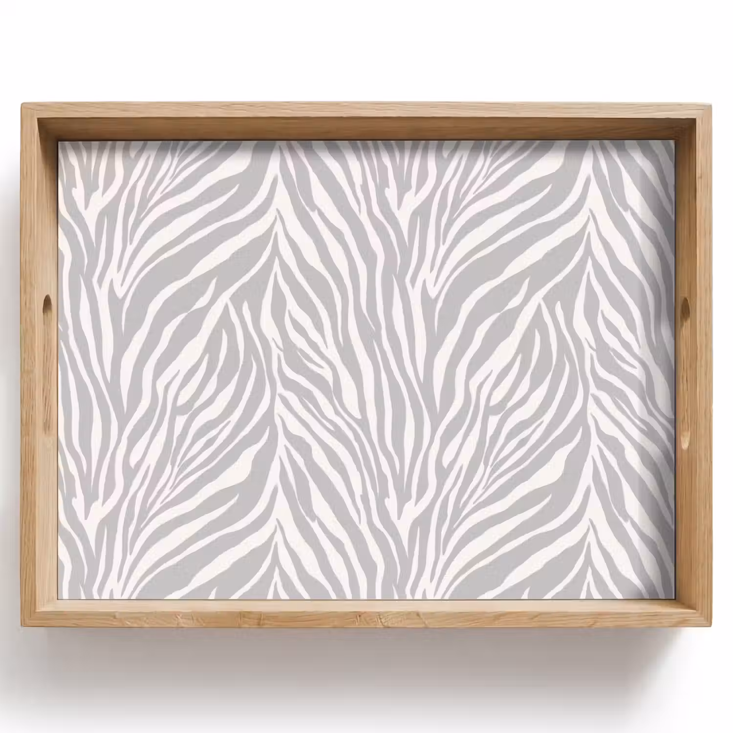 Zebra - Motief - Grijs Dienblad Rechthoek middel 911 -z3d_shopping