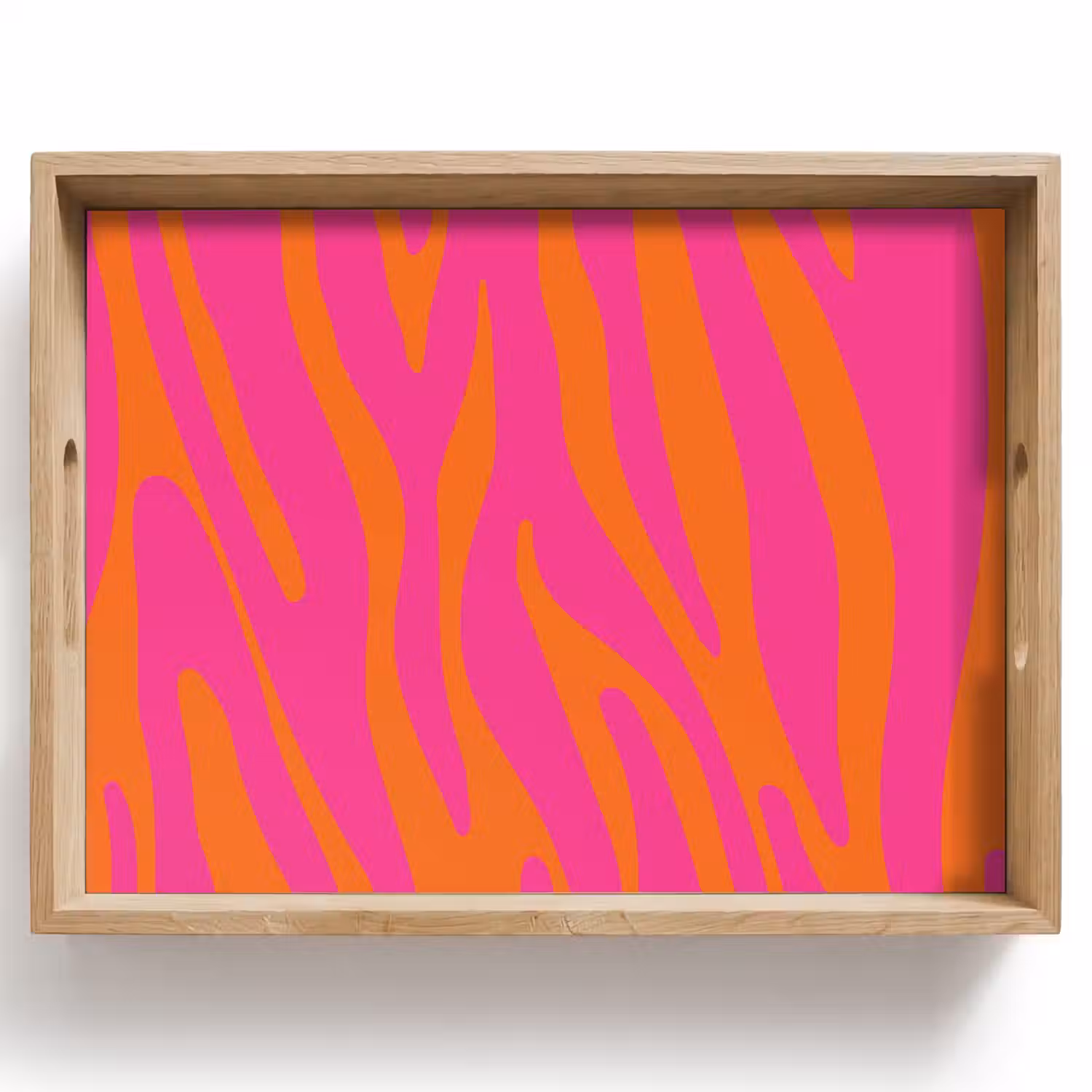 Zebraprint - Roze - Oranje - Dierenprint Dienblad Rechthoek middel -z3d_shopping