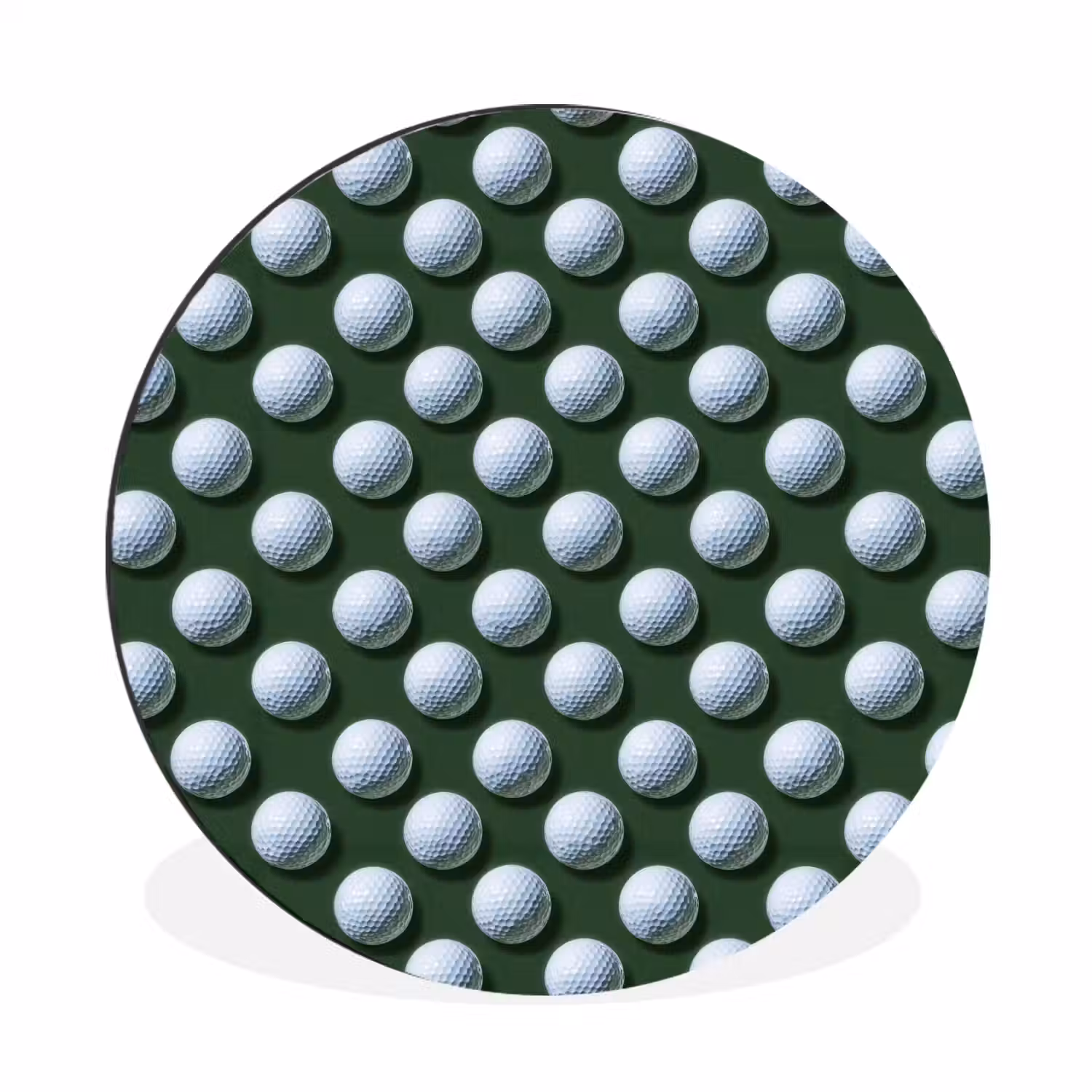 Ballen - Golf - Groen Wandcirkel aluminium klein 190 -3d