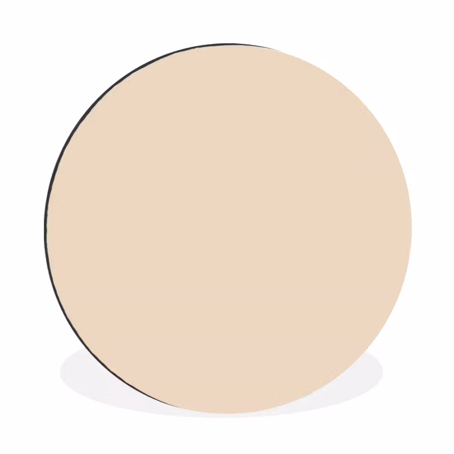 Cream - Nude - Neutraal Wandcirkel aluminium klein 190 -3d