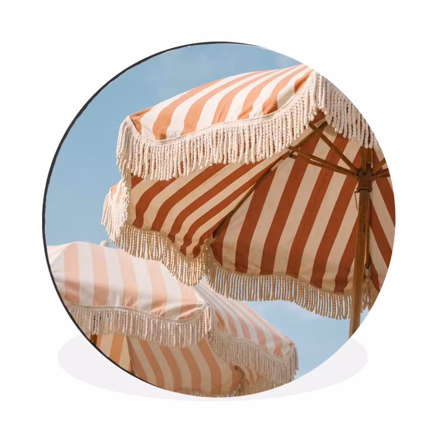 Parasol - Lucht - Rood Wandcirkel aluminium klein -3d