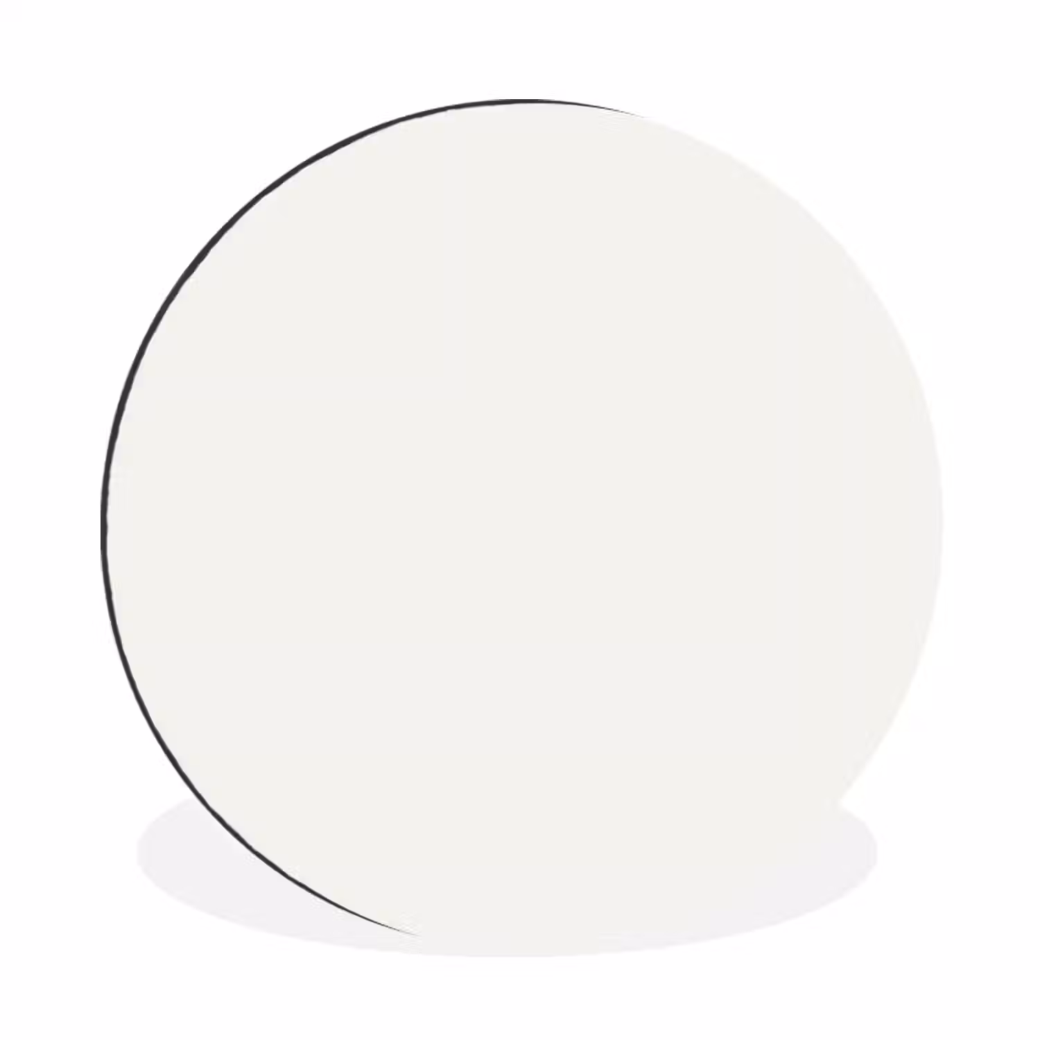 Pure - Alabaster - Wit Wandcirkel aluminium klein 190 -3d
