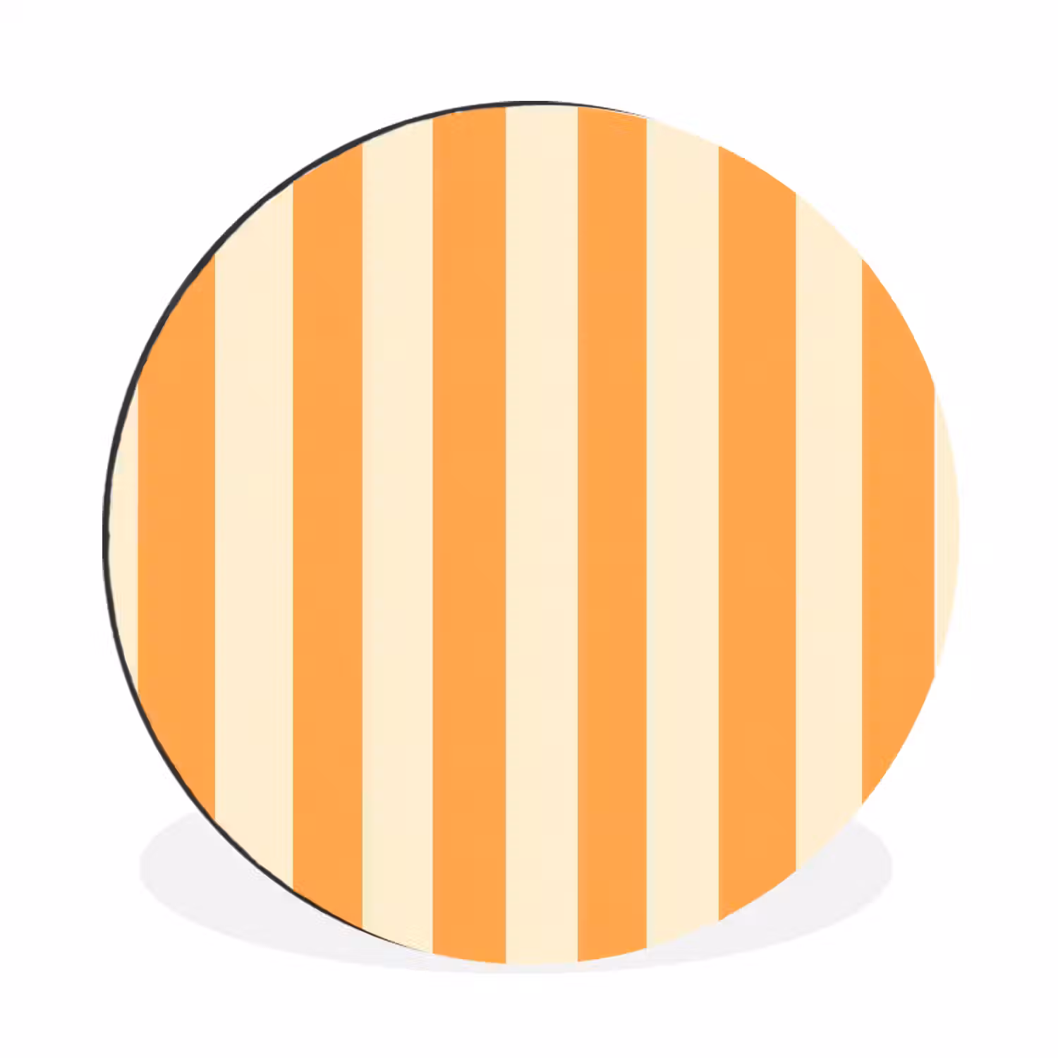 Strepen - Patroon - Oranje Wandcirkel aluminium klein 190 -3d
