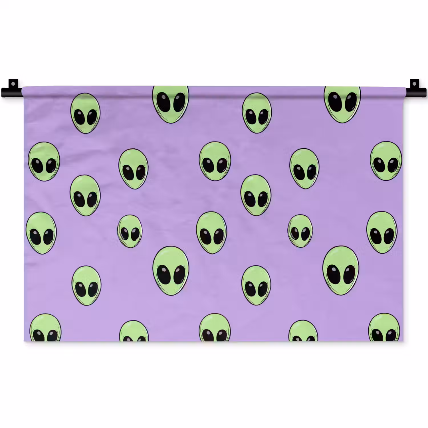 Alien - Retro - Lila Wandkleed katoen klein 269 -zz3d