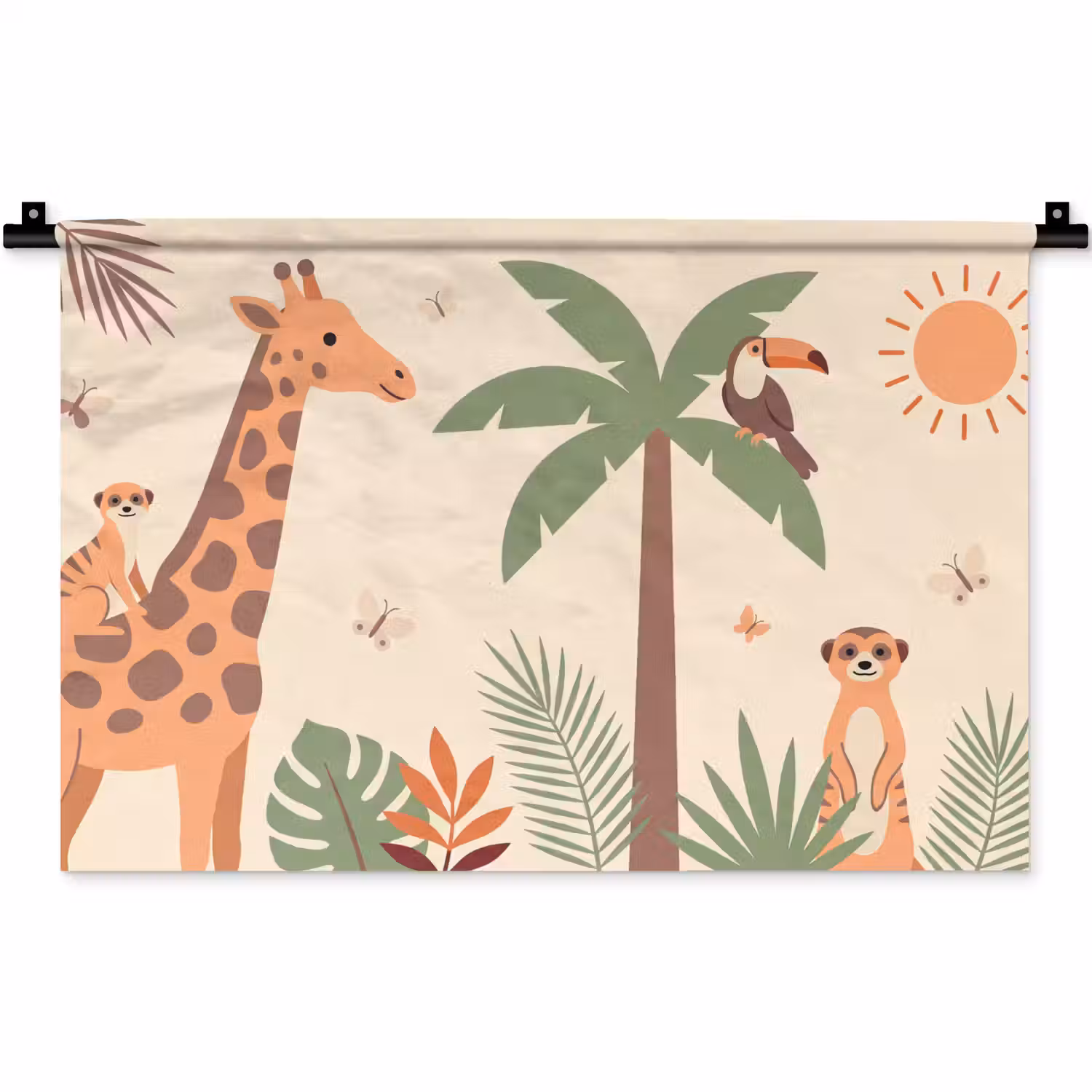 Dieren - Tropisch - Safari - Kleurrijk Wandkleed katoen klein -zz3d