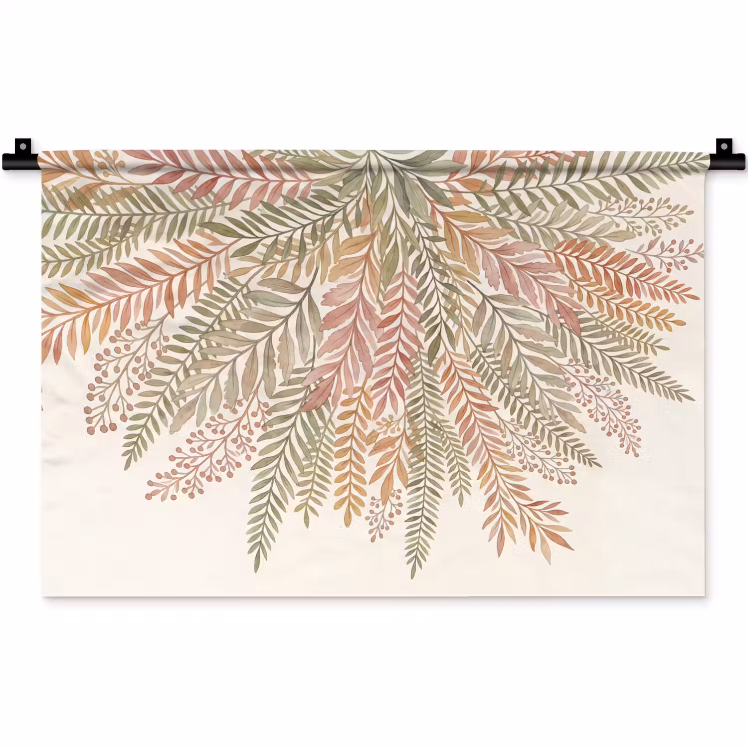 Botanisch - Aquarel - Kleurrijk Wandkleed katoen klein -zz3d