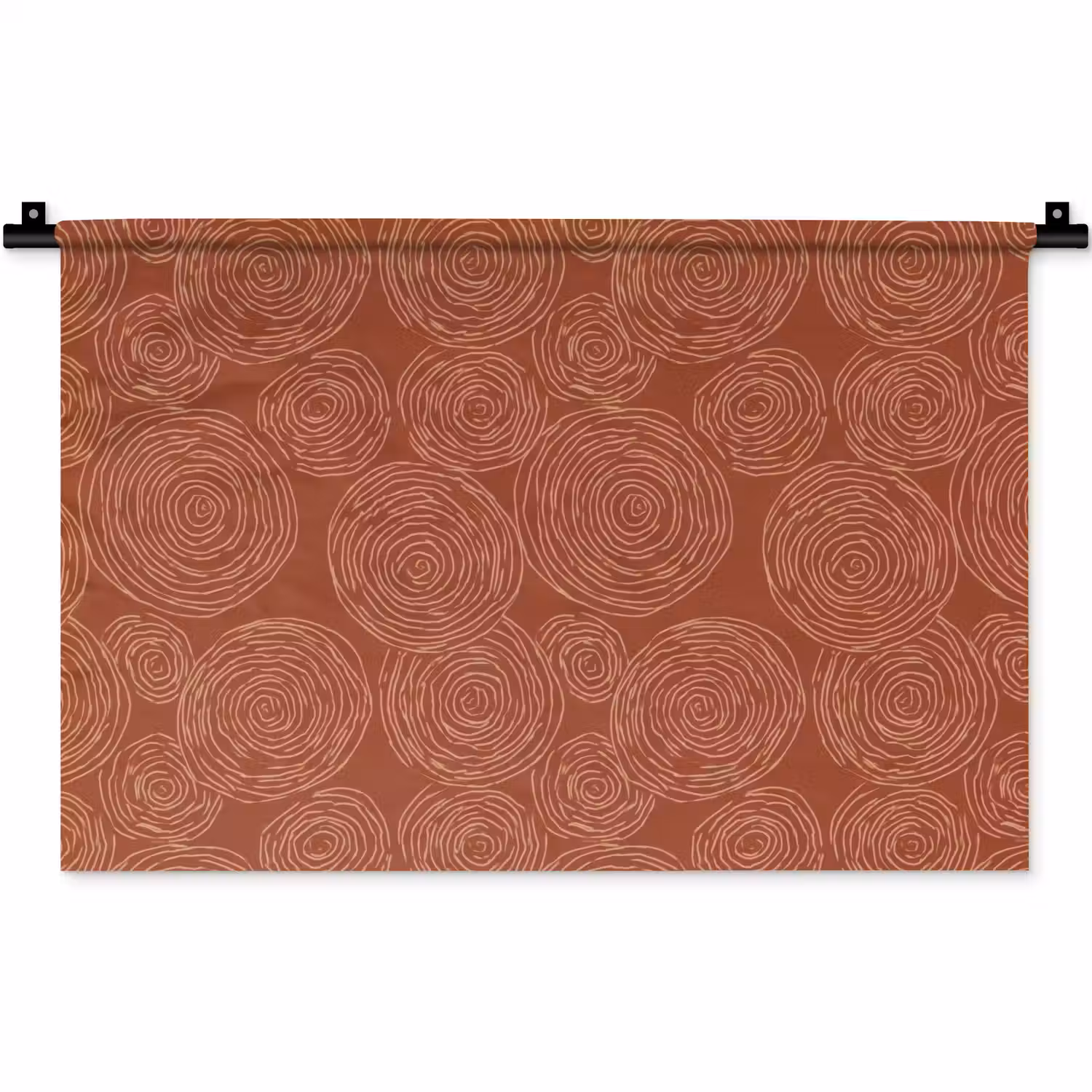 Cirkels - Abstract - Artistiek - Terracotta Wandkleed katoen klein 269 -zz3d