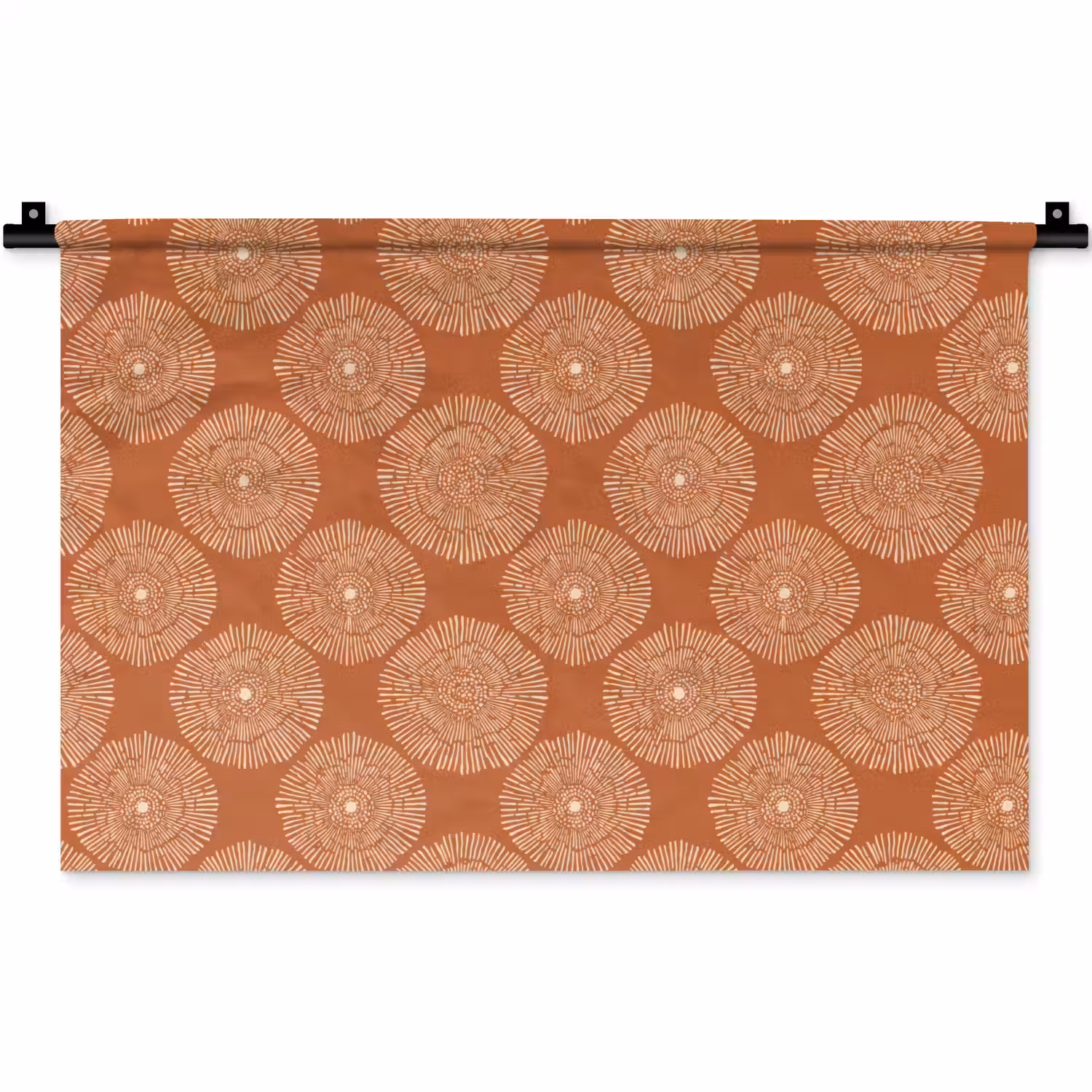 Cirkels - Grafisch - Patroon - Terracotta Wandkleed katoen klein 269 -zz3d