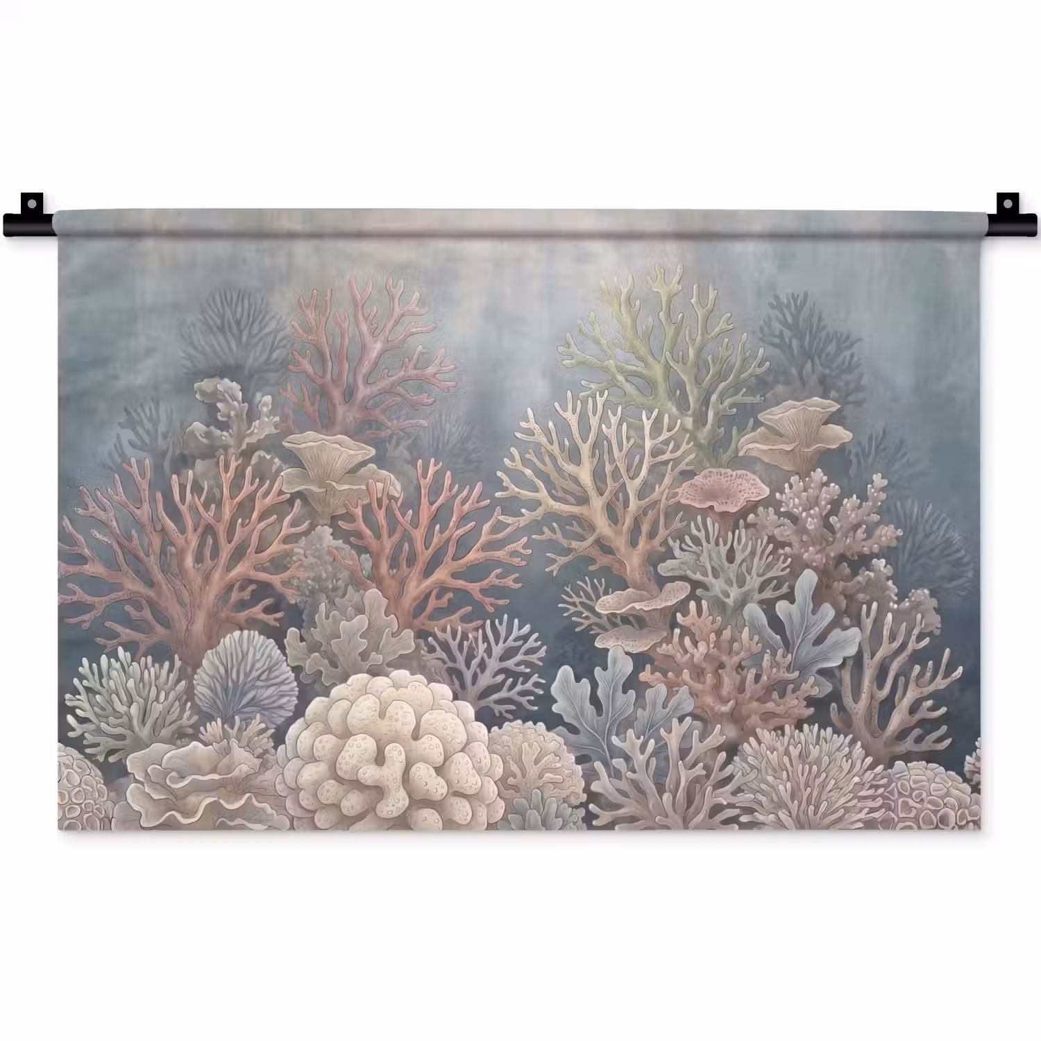 Koraal - Zeeleven - Onderwater - Illustratie - Natuur Wandkleed katoen klein -zz3d