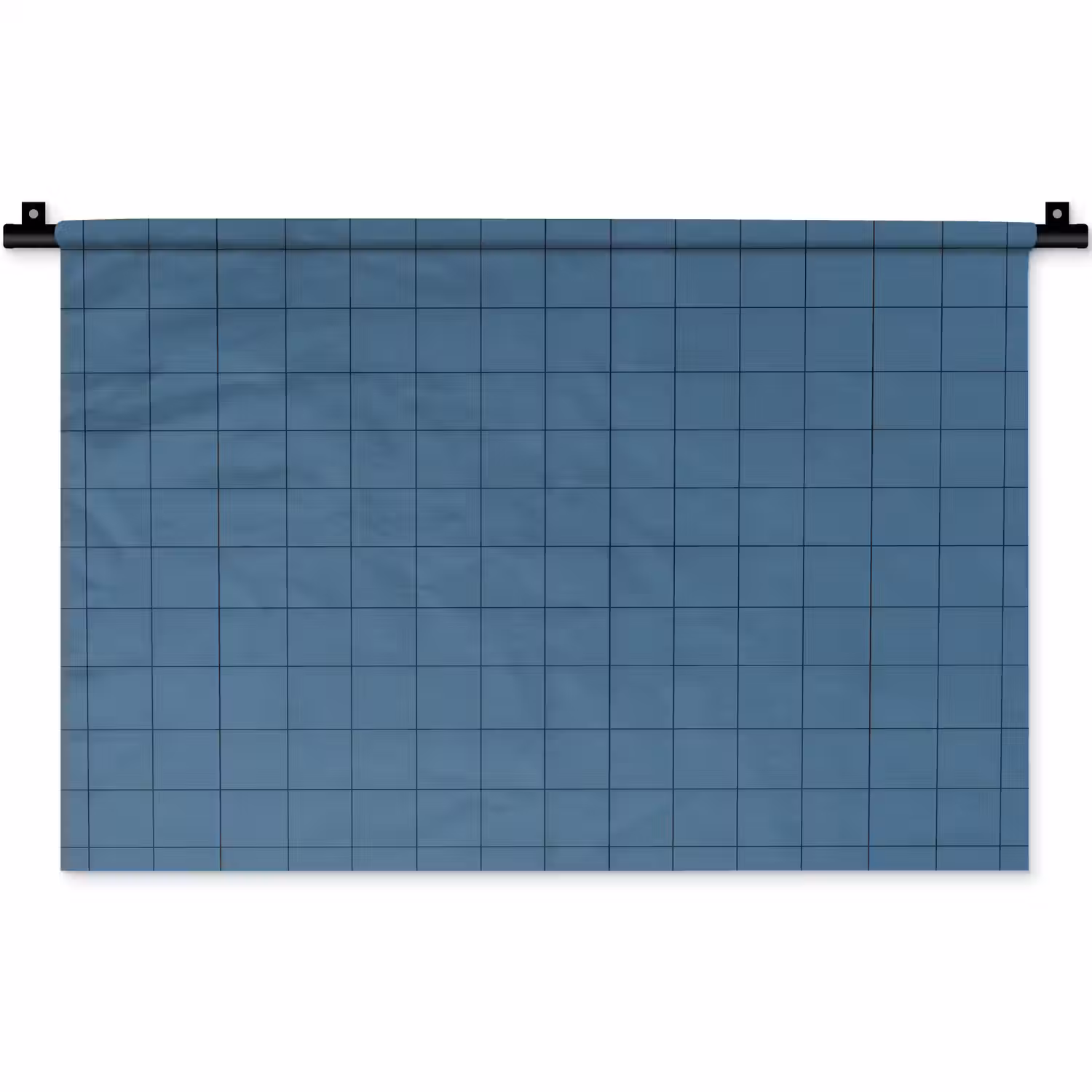 Ruiten - Geometrisch - Blauw Wandkleed katoen klein 269 -zz3d