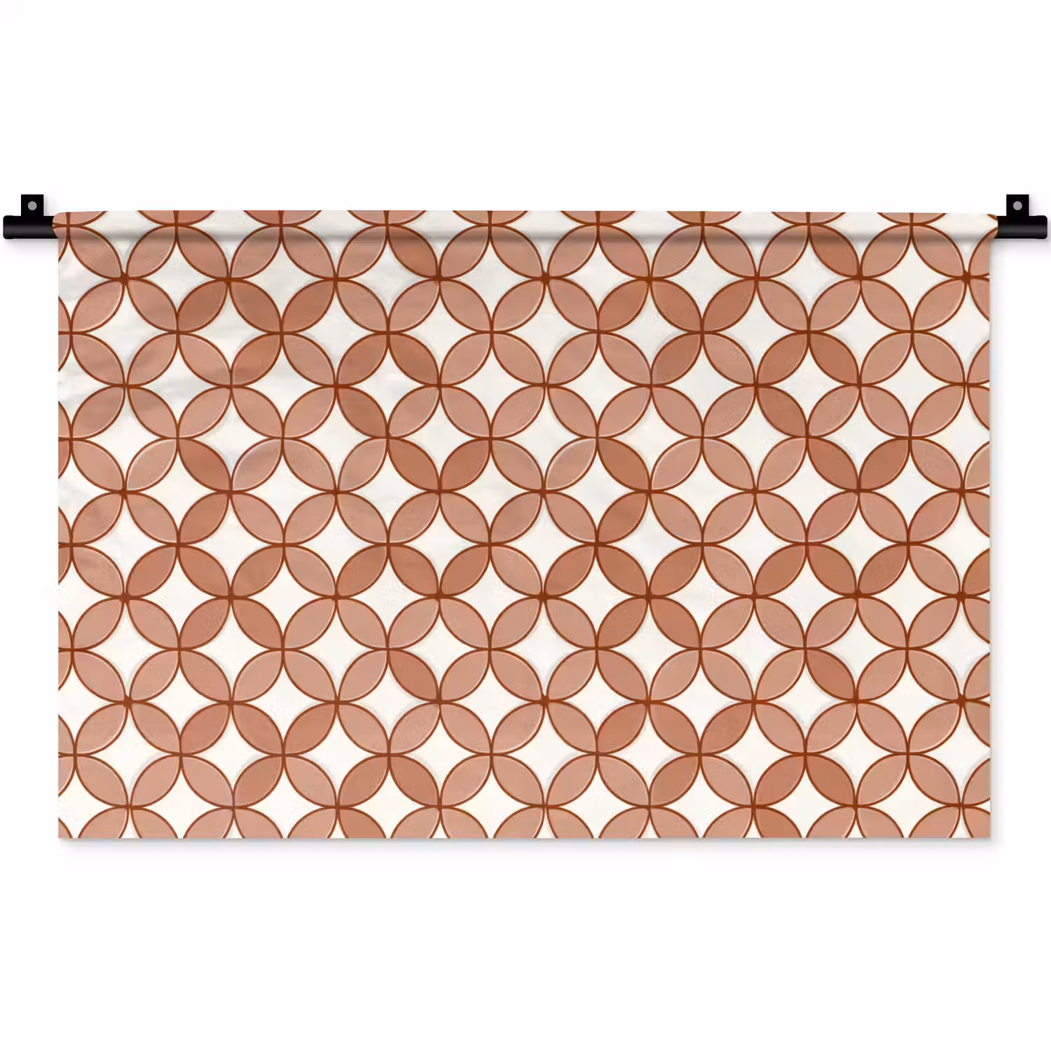 Geometrisch - Cirkels - Modern - Terracotta Wandkleed katoen klein 269 -zz3d
