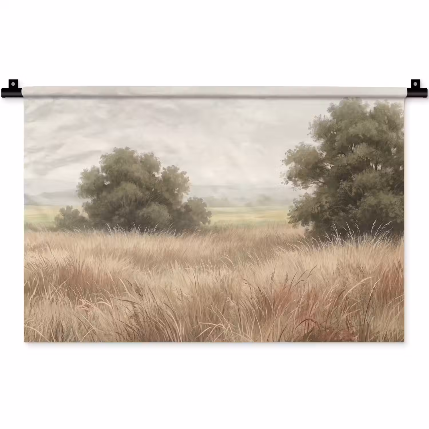 Landschap - Minimalistisch - Beige Wandkleed katoen klein -zz3d