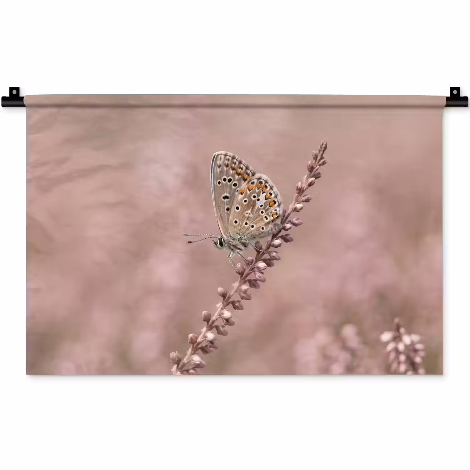 Lavendel - Vlinder - Paars Wandkleed katoen klein -zz3d